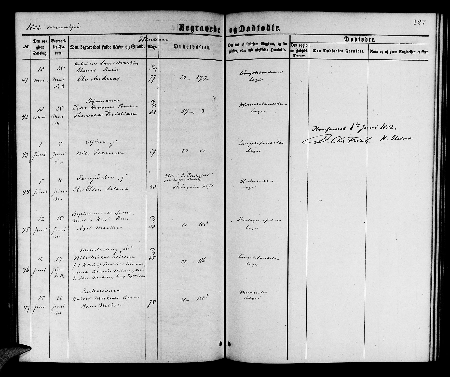 Korskirken sokneprestembete, AV/SAB-A-76101/H/Hab: Parish register (copy) no. E 3, 1871-1883, p. 127