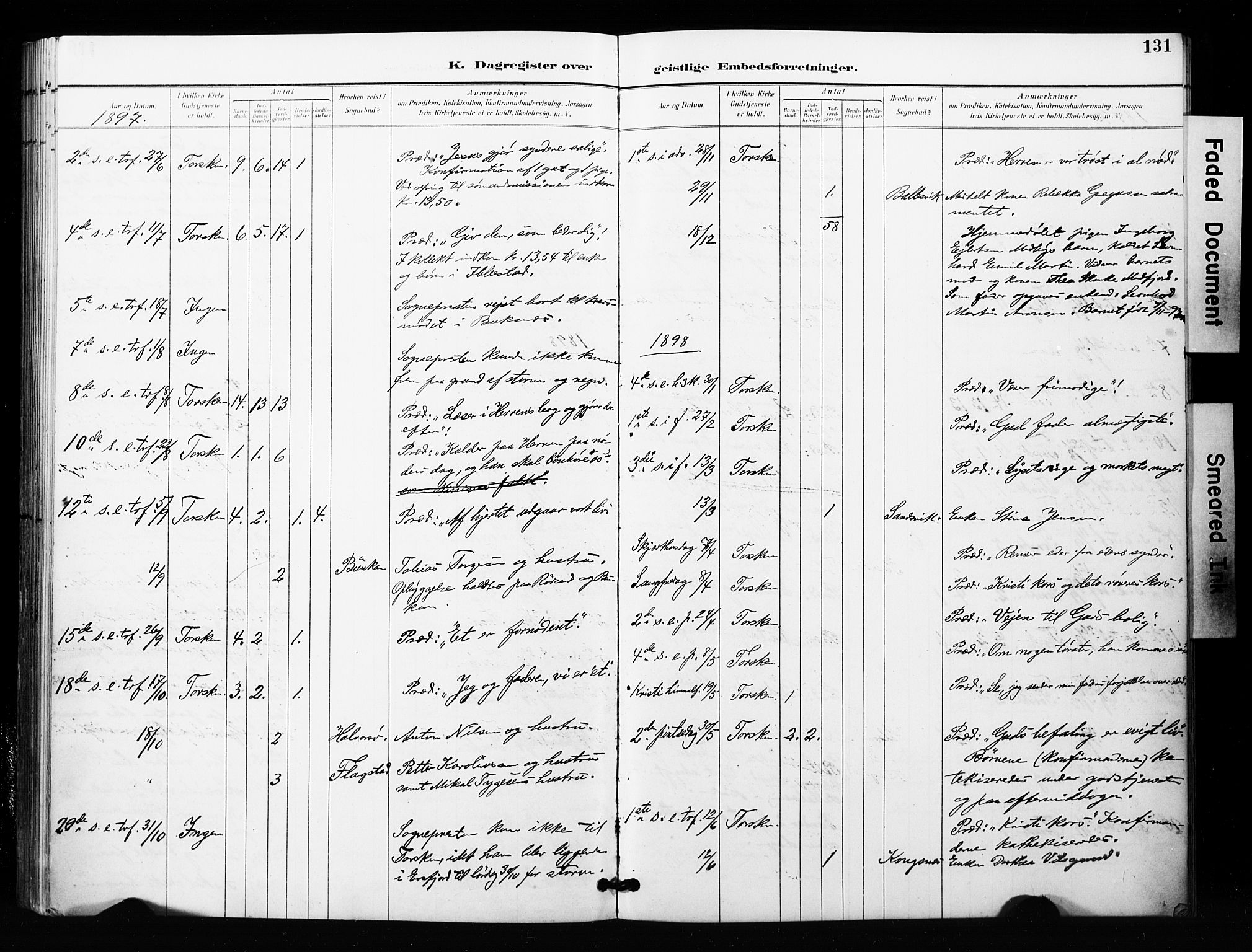 Berg sokneprestkontor, SATØ/S-1318/G/Ga/Gaa/L0006kirke: Parish register (official) no. 6, 1894-1904, p. 131