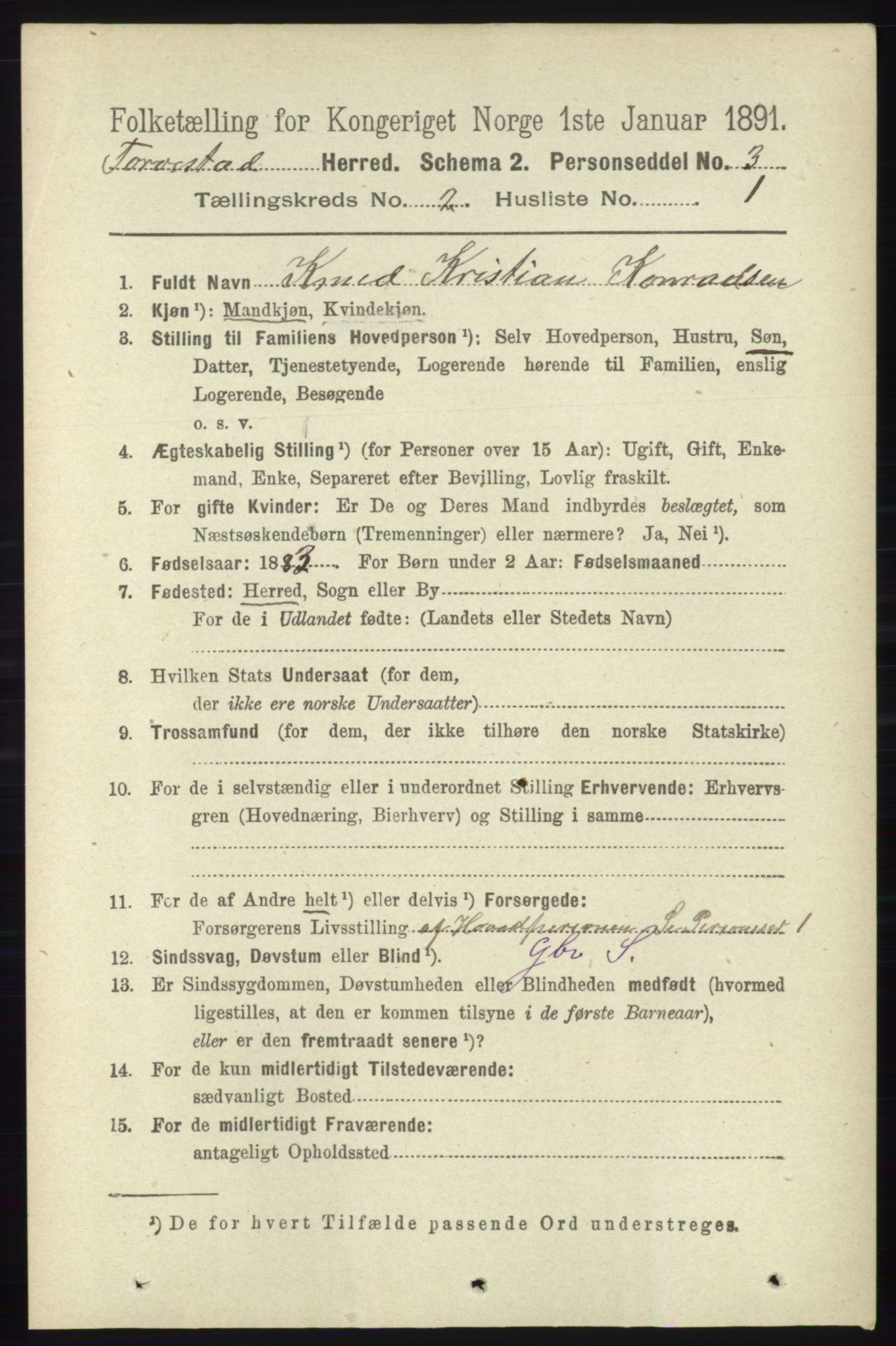 RA, 1891 census for 1152 Torvastad, 1891, p. 517