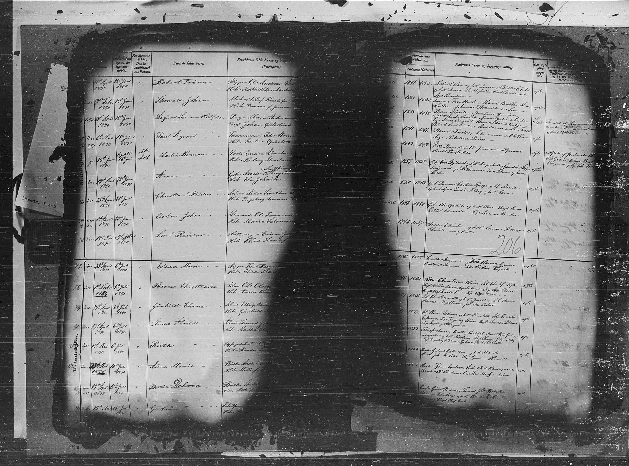 Ministerialprotokoller, klokkerbøker og fødselsregistre - Møre og Romsdal, AV/SAT-A-1454/572/L0851: Parish register (official) no. 572A14, 1880-1897, p. 206