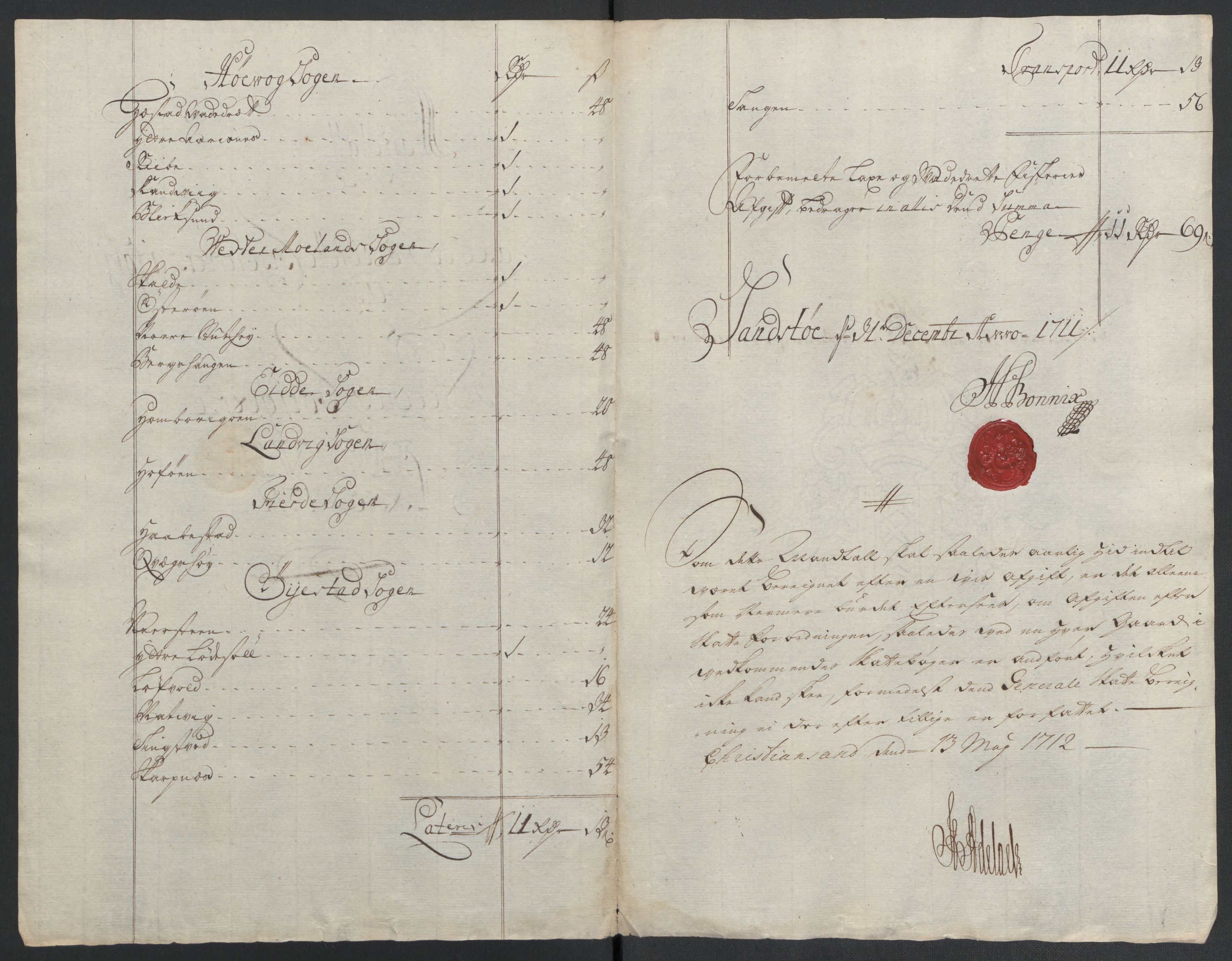 Rentekammeret inntil 1814, Reviderte regnskaper, Fogderegnskap, AV/RA-EA-4092/R39/L2319: Fogderegnskap Nedenes, 1710-1711, p. 201