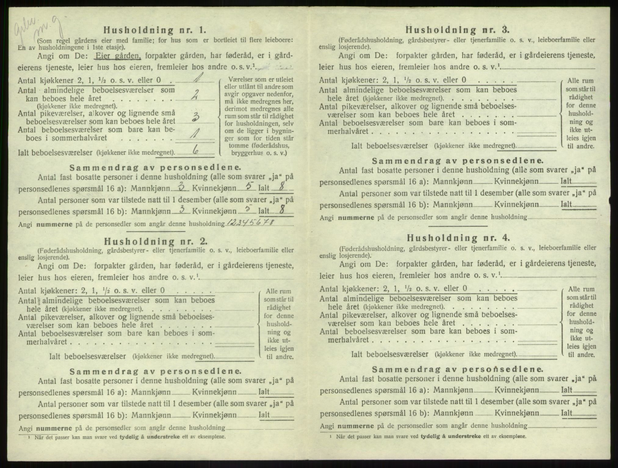 SAB, 1920 census for Naustdal, 1920, p. 798