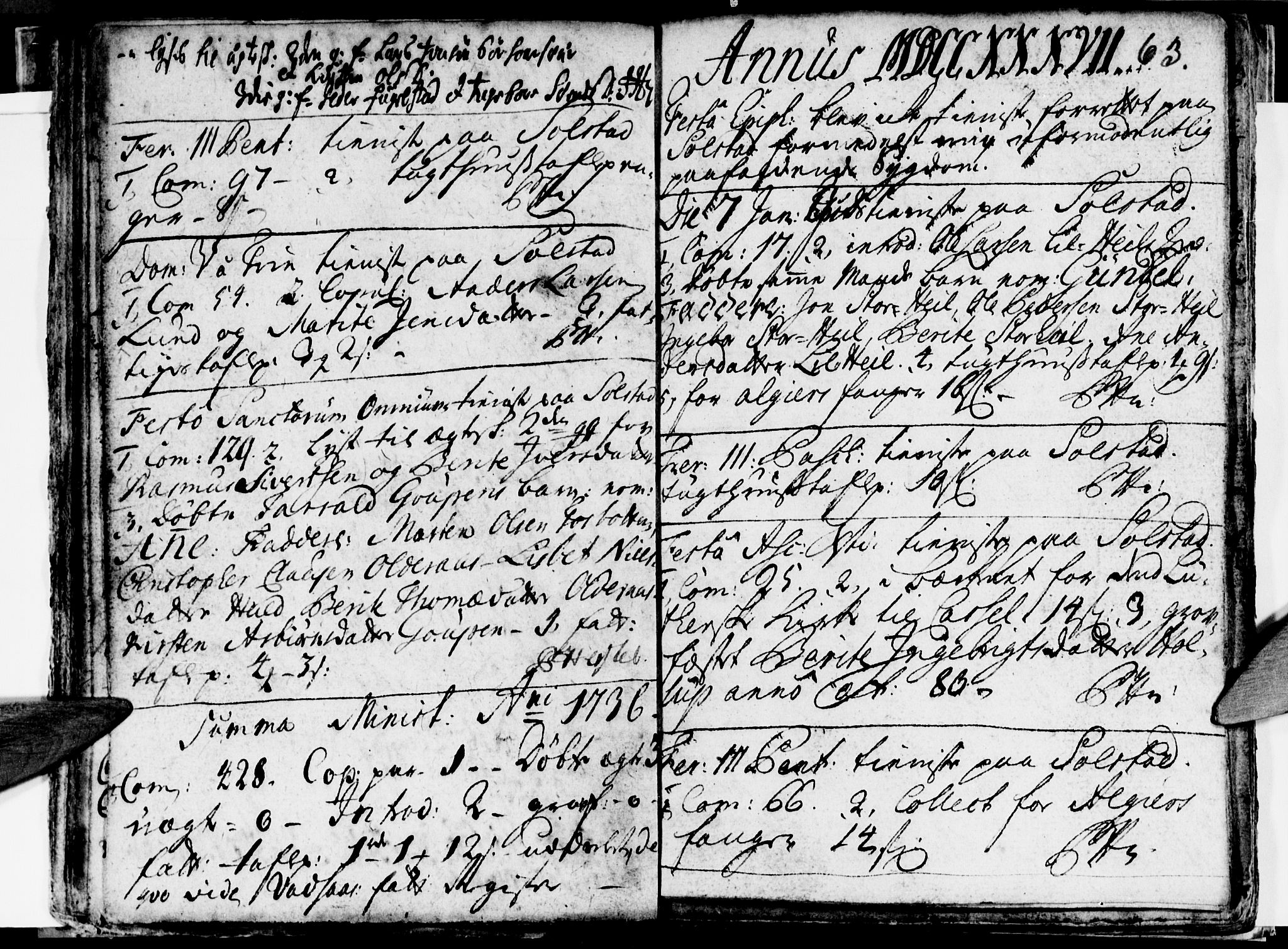Ministerialprotokoller, klokkerbøker og fødselsregistre - Nordland, AV/SAT-A-1459/811/L0164: Parish register (official) no. 811A01, 1677-1762, p. 63