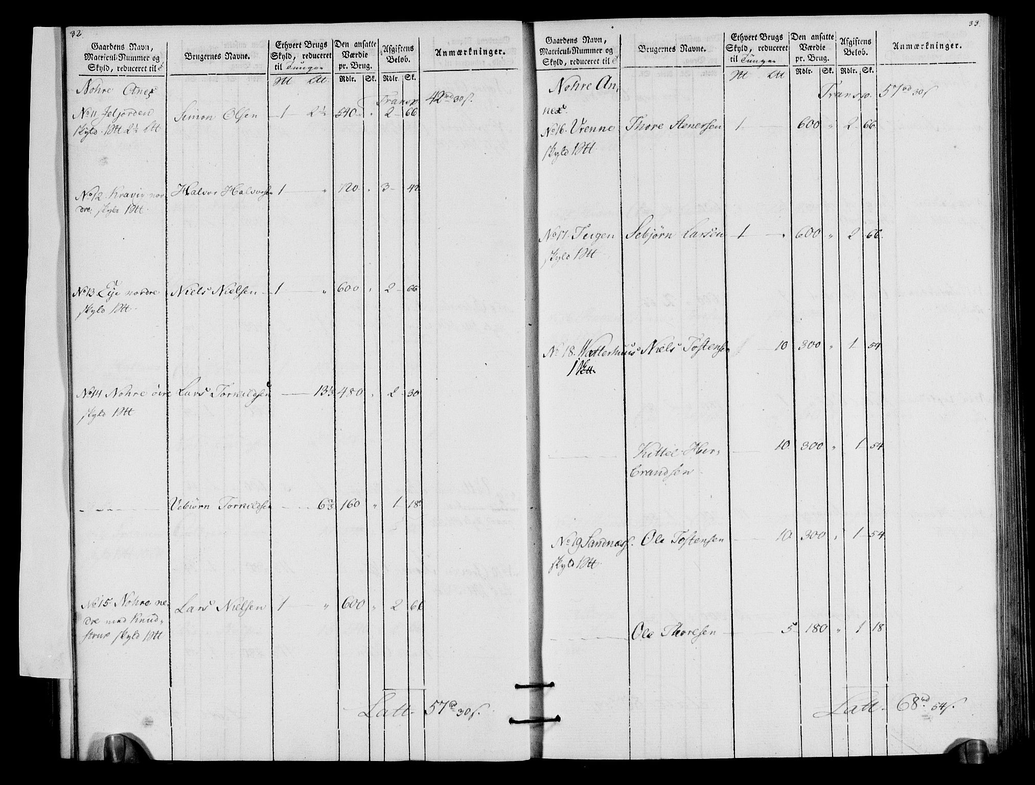 Rentekammeret inntil 1814, Realistisk ordnet avdeling, AV/RA-EA-4070/N/Ne/Nea/L0057a: Numedal og Sandsvær fogderi. Oppebørselsregister for fogderiets landdistrikter, 1803-1804, p. 19