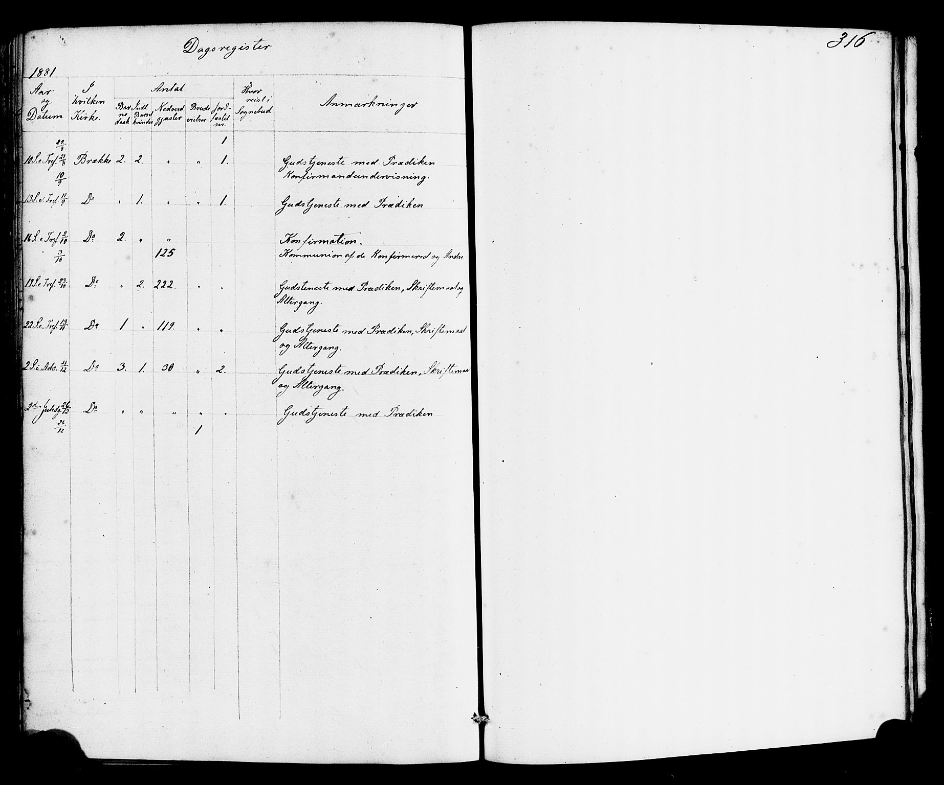 Gulen sokneprestembete, AV/SAB-A-80201/H/Haa/Haac/L0001: Parish register (official) no. C 1, 1859-1881, p. 316