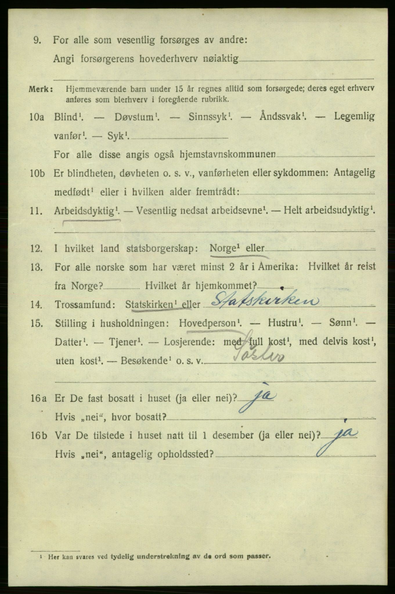 SAO, 1920 census for Fredrikshald, 1920, p. 20542