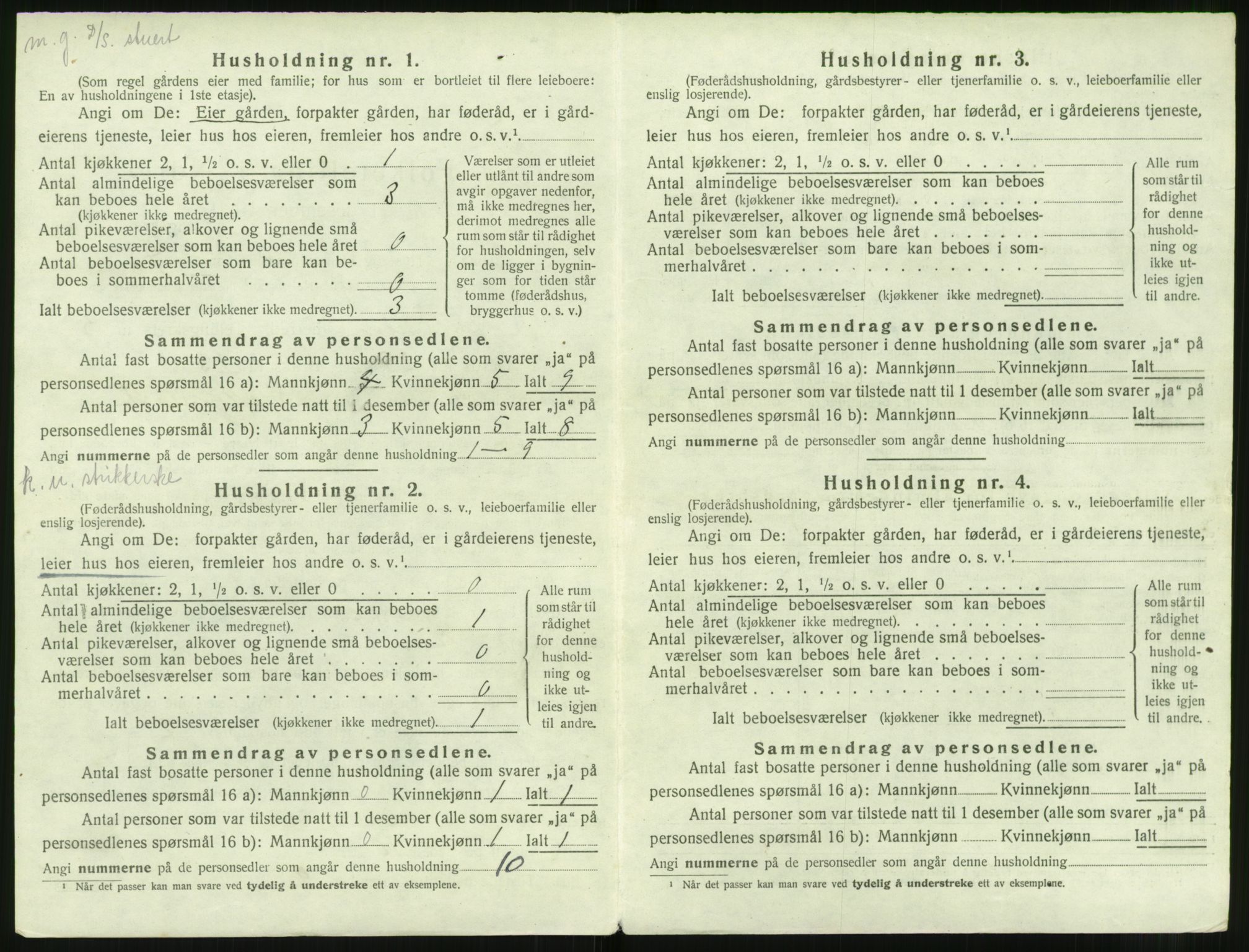 SAT, 1920 census for Ulstein, 1920, p. 441