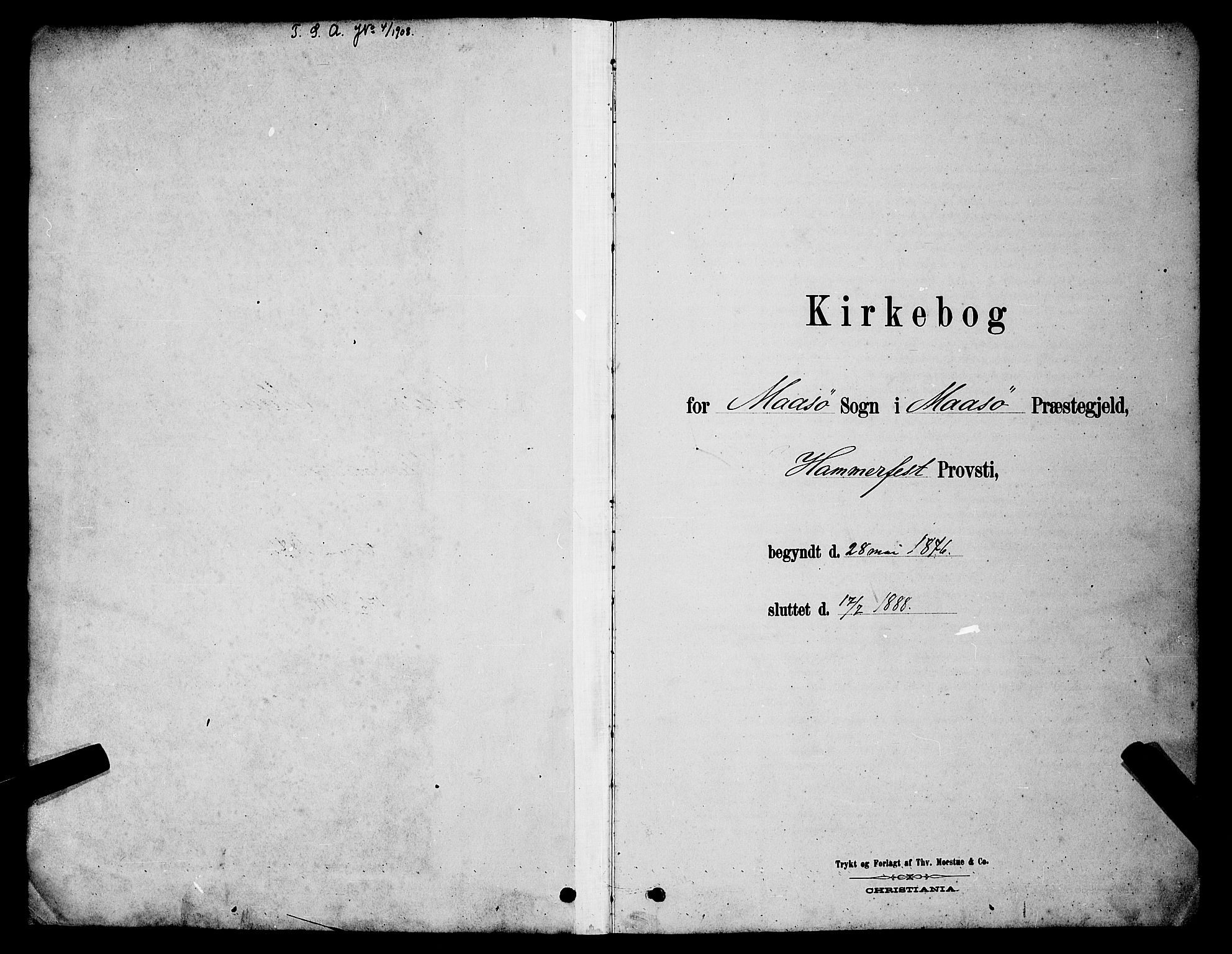 Måsøy sokneprestkontor, AV/SATØ-S-1348/H/Hb/L0002klokker: Parish register (copy) no. 2, 1876-1888