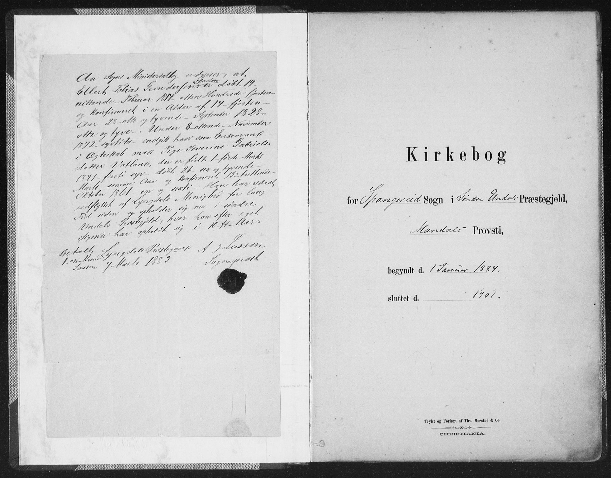 Sør-Audnedal sokneprestkontor, SAK/1111-0039/F/Fa/Faa/L0004: Parish register (official) no. A 4, 1884-1909