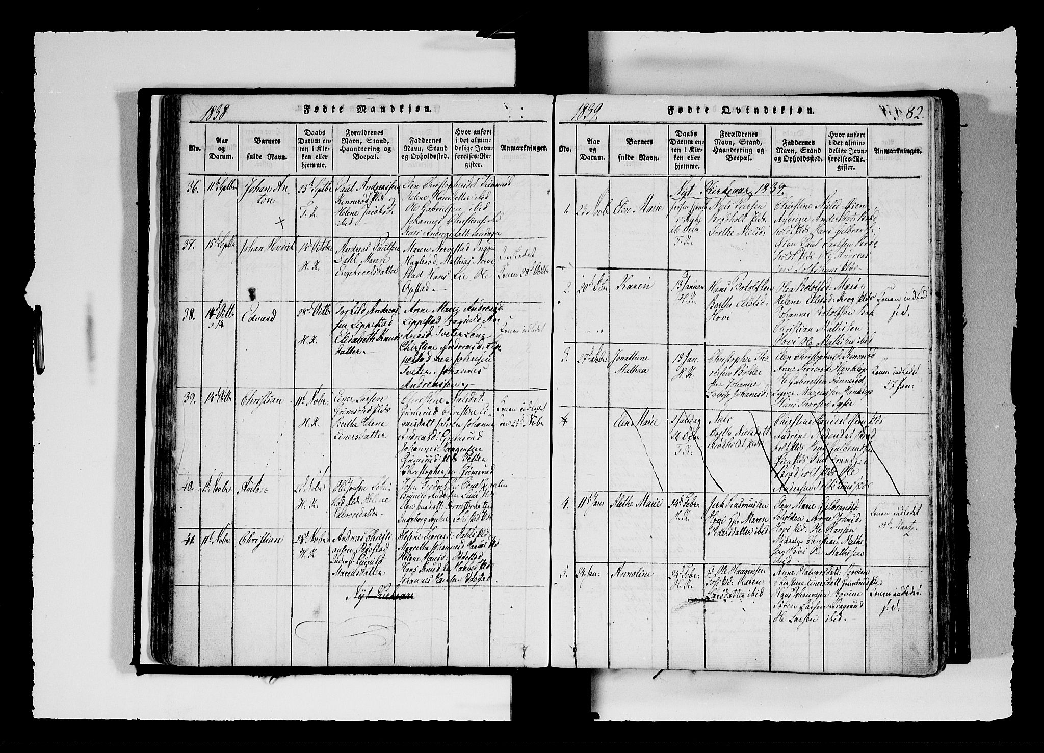 Hobøl prestekontor Kirkebøker, AV/SAO-A-2002/F/Fa/L0002: Parish register (official) no. I 2, 1814-1841, p. 82