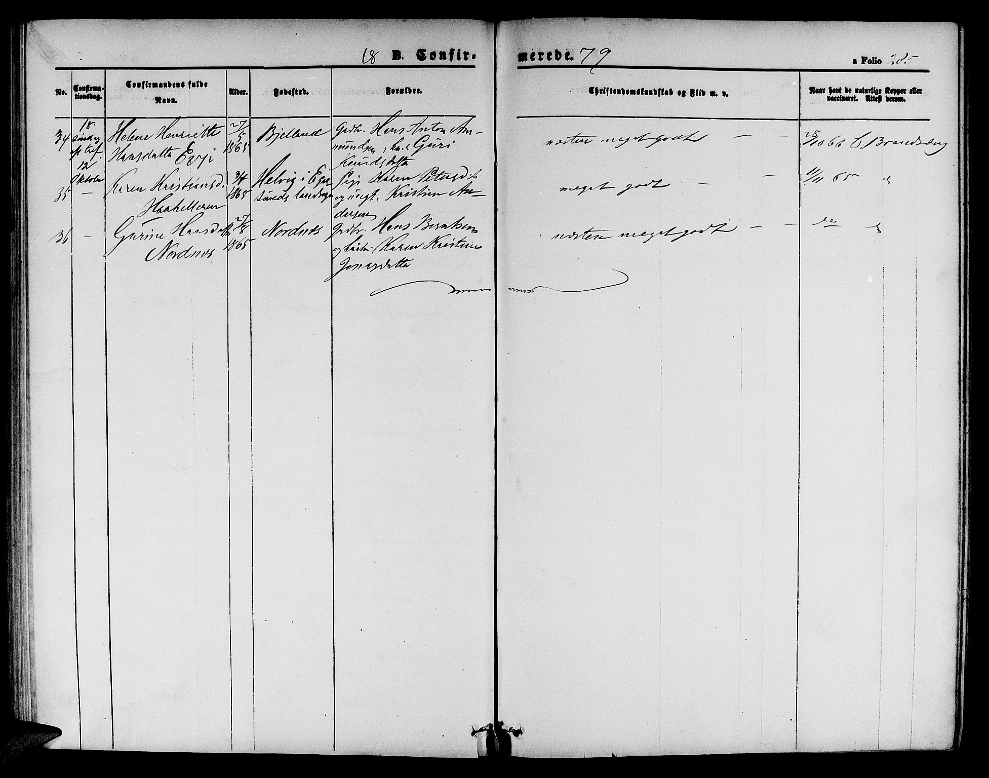Sokndal sokneprestkontor, SAST/A-101808: Parish register (copy) no. B 3, 1865-1879, p. 285
