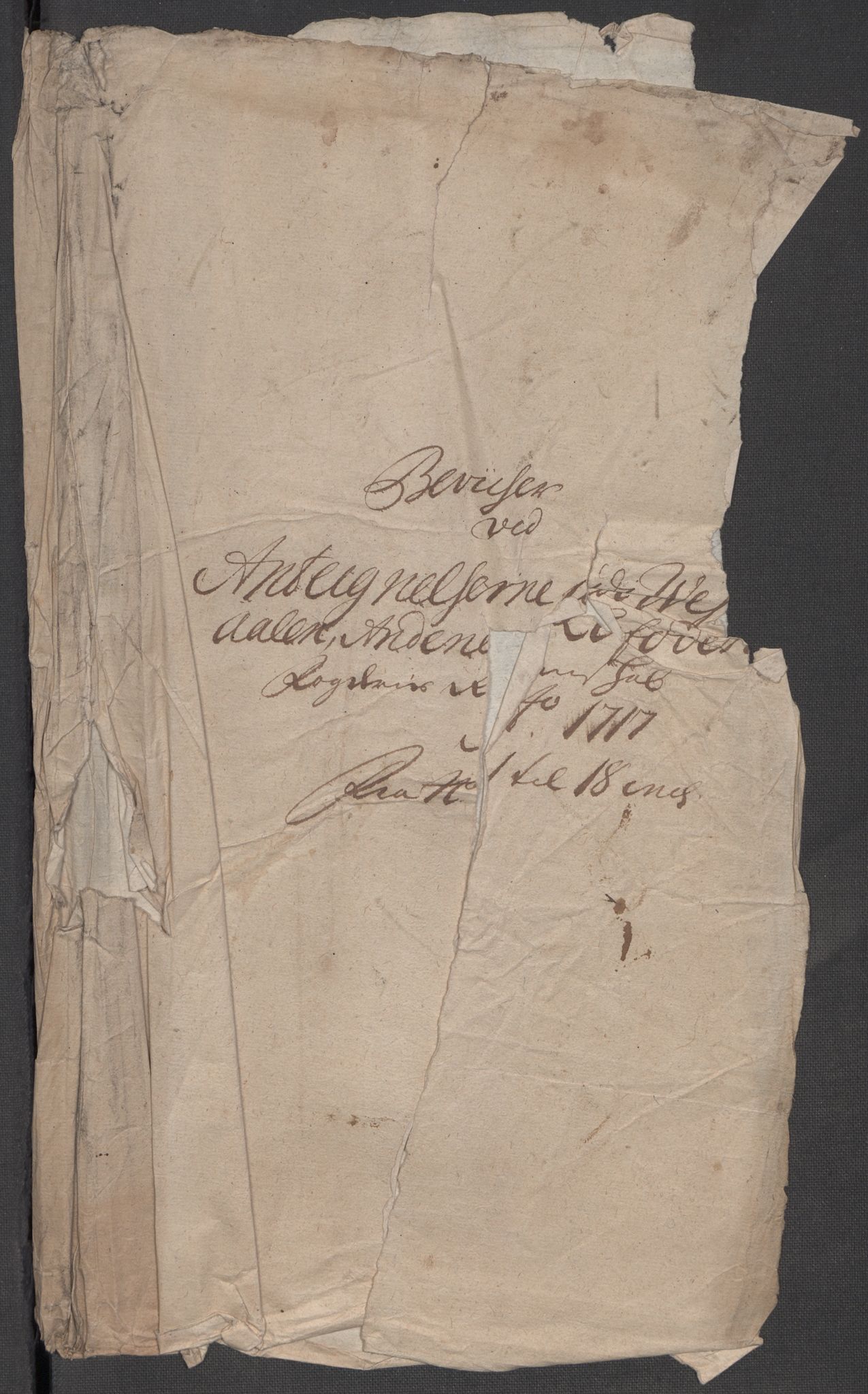 Rentekammeret inntil 1814, Reviderte regnskaper, Fogderegnskap, RA/EA-4092/R67/L4683: Fogderegnskap Vesterålen, Andenes og Lofoten, 1717, p. 312