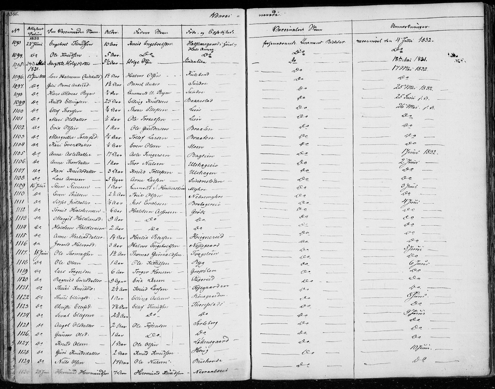 Ål kirkebøker, SAKO/A-249/F/Fa/L0005: Parish register (official) no. I 5, 1825-1848, p. 386