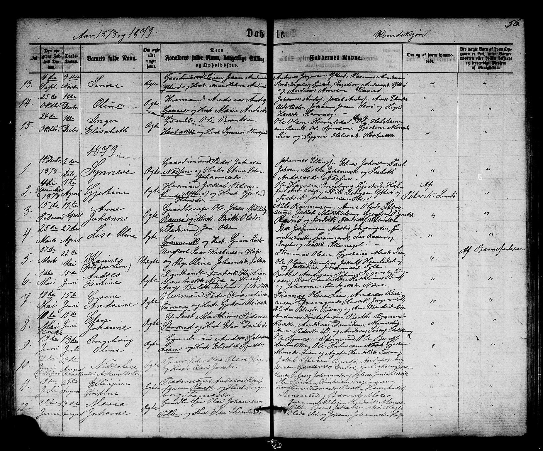 Solund sokneprestembete, SAB/A-81401: Parish register (copy) no. A 1, 1860-1893, p. 56