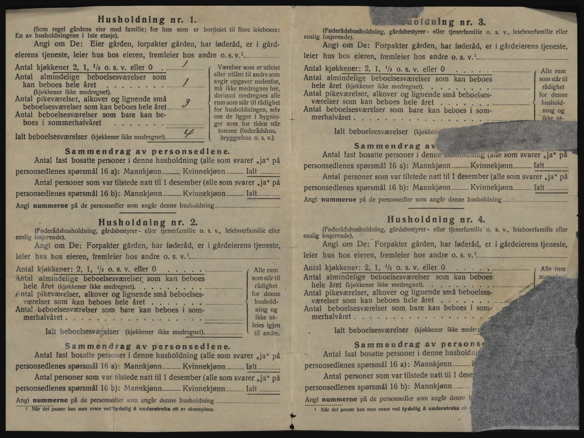 SAT, 1920 census for Strinda, 1920, p. 2915