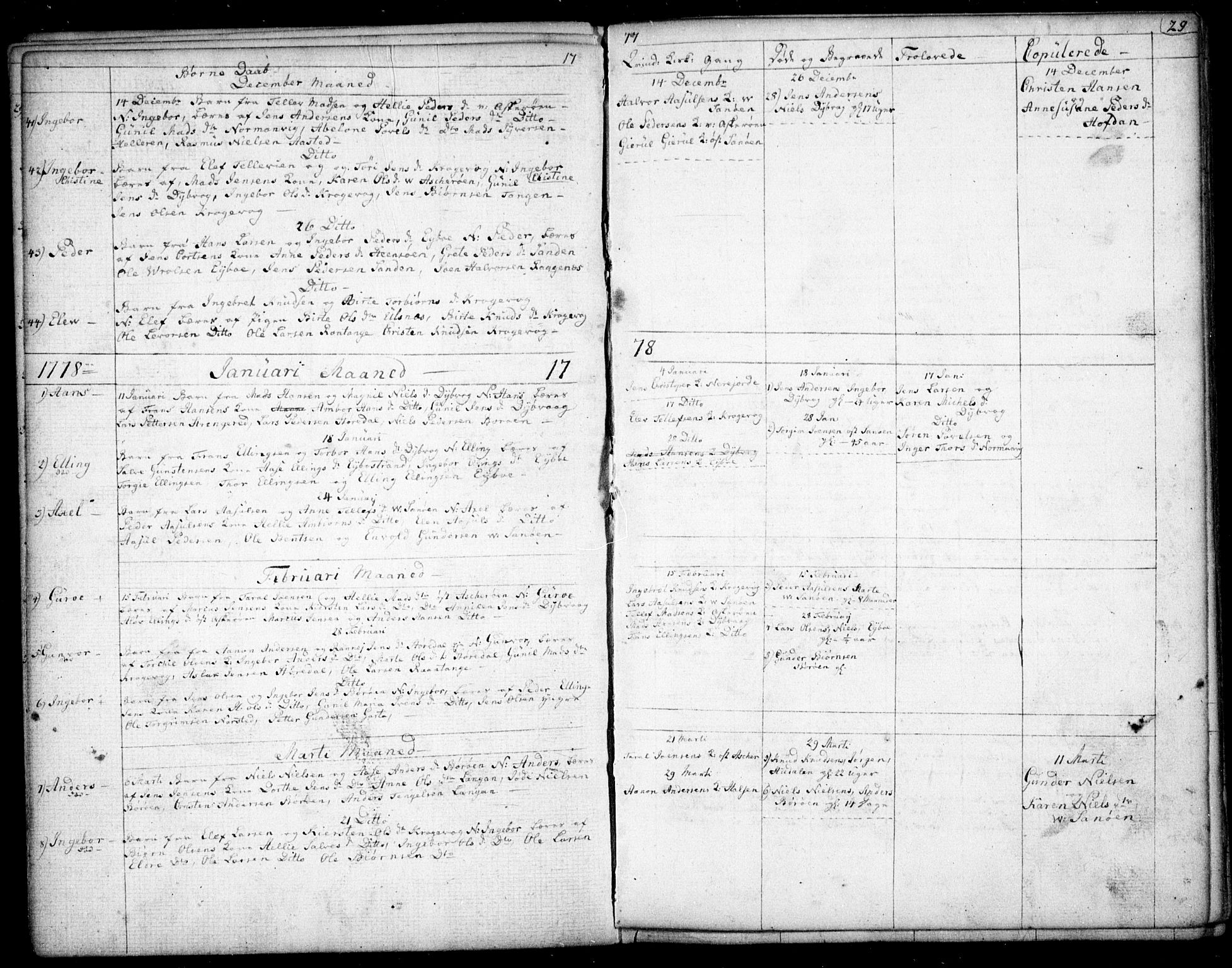 Dypvåg sokneprestkontor, SAK/1111-0007/F/Fb/Fba/L0007: Parish register (copy) no. B 7, 1762-1810, p. 29