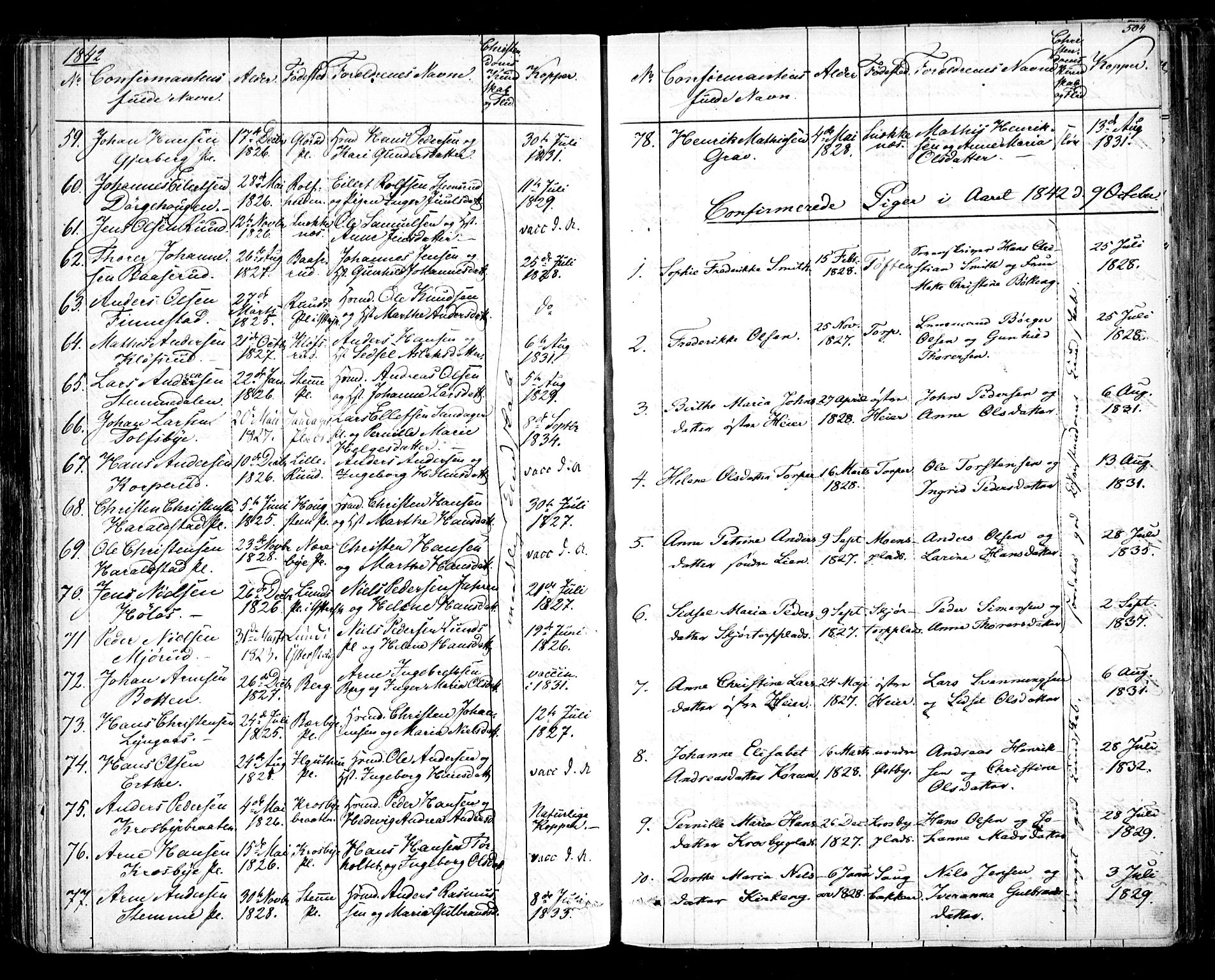 Rakkestad prestekontor Kirkebøker, AV/SAO-A-2008/F/Fa/L0008: Parish register (official) no. I 8, 1842-1849, p. 503-504