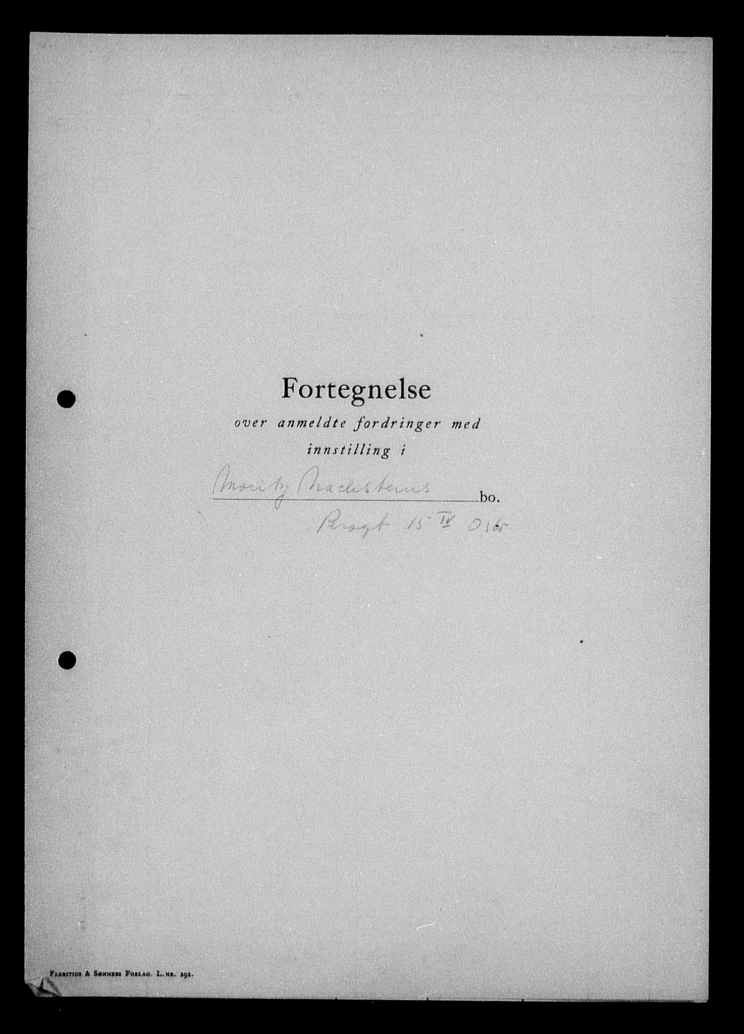 Justisdepartementet, Tilbakeføringskontoret for inndratte formuer, AV/RA-S-1564/H/Hc/Hcc/L0967: --, 1945-1947, p. 90