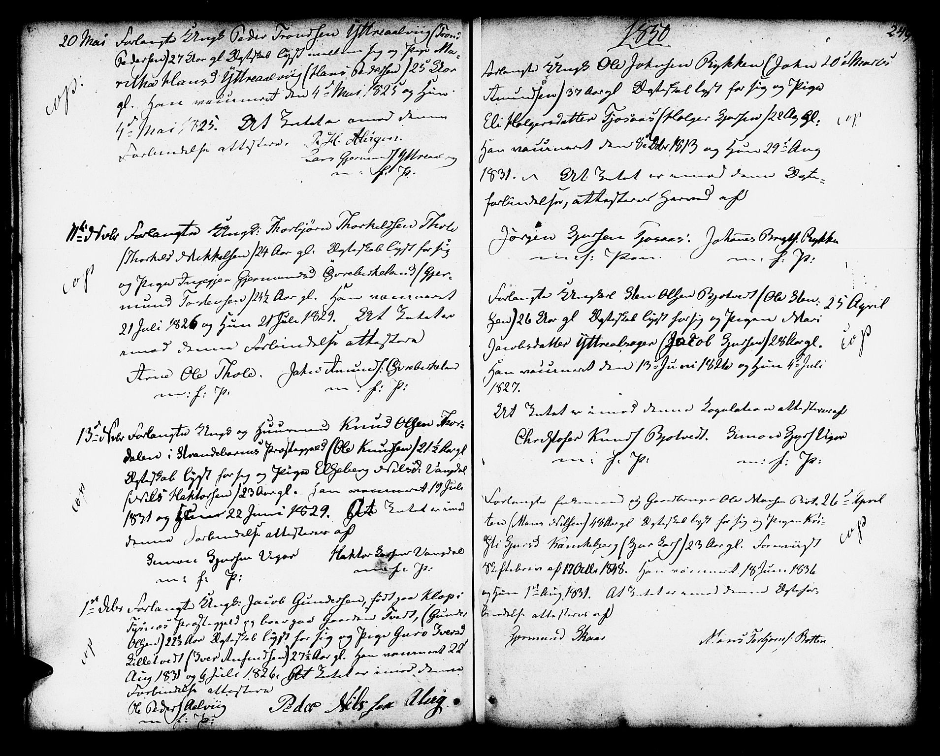 Kvam sokneprestembete, SAB/A-76201/H/Haa: Parish register (official) no. A 5, 1796-1832, p. 249