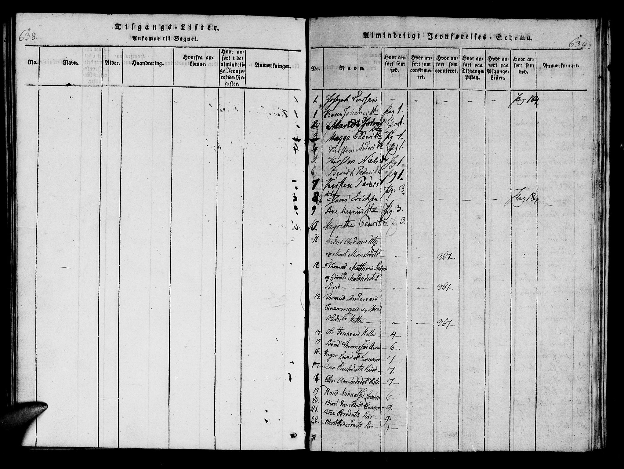 Kistrand/Porsanger sokneprestembete, SATØ/S-1351/H/Ha/L0010.kirke: Parish register (official) no. 10, 1821-1842, p. 638-639