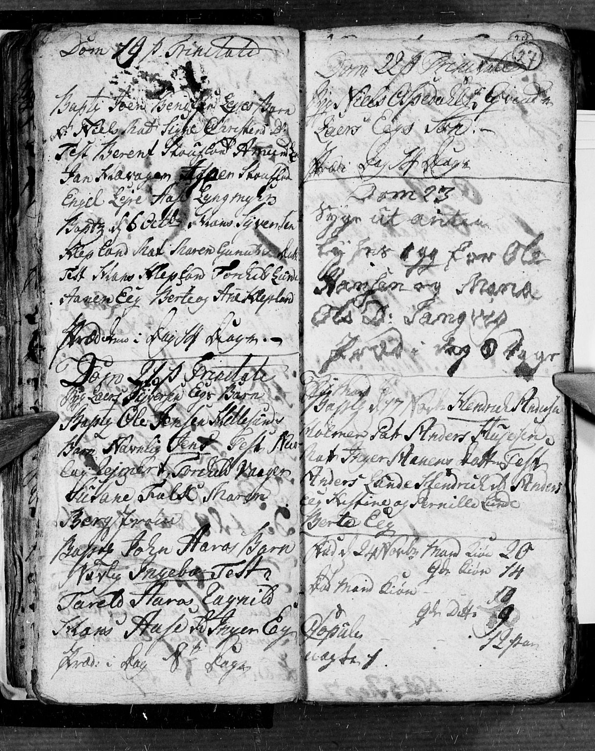 Søgne sokneprestkontor, SAK/1111-0037/F/Fb/Fbb/L0001: Parish register (copy) no. B 1, 1779-1802, p. 27