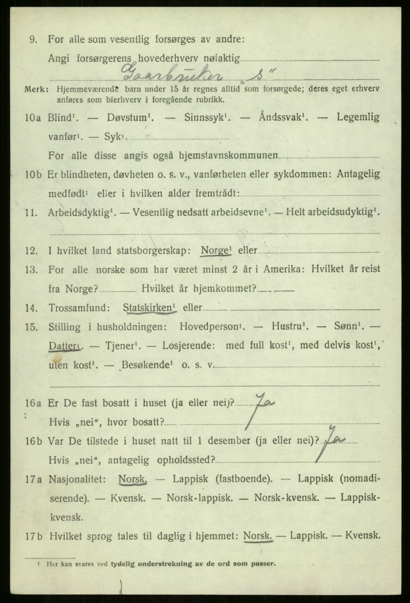 SATØ, 1920 census for Sørreisa, 1920, p. 2346