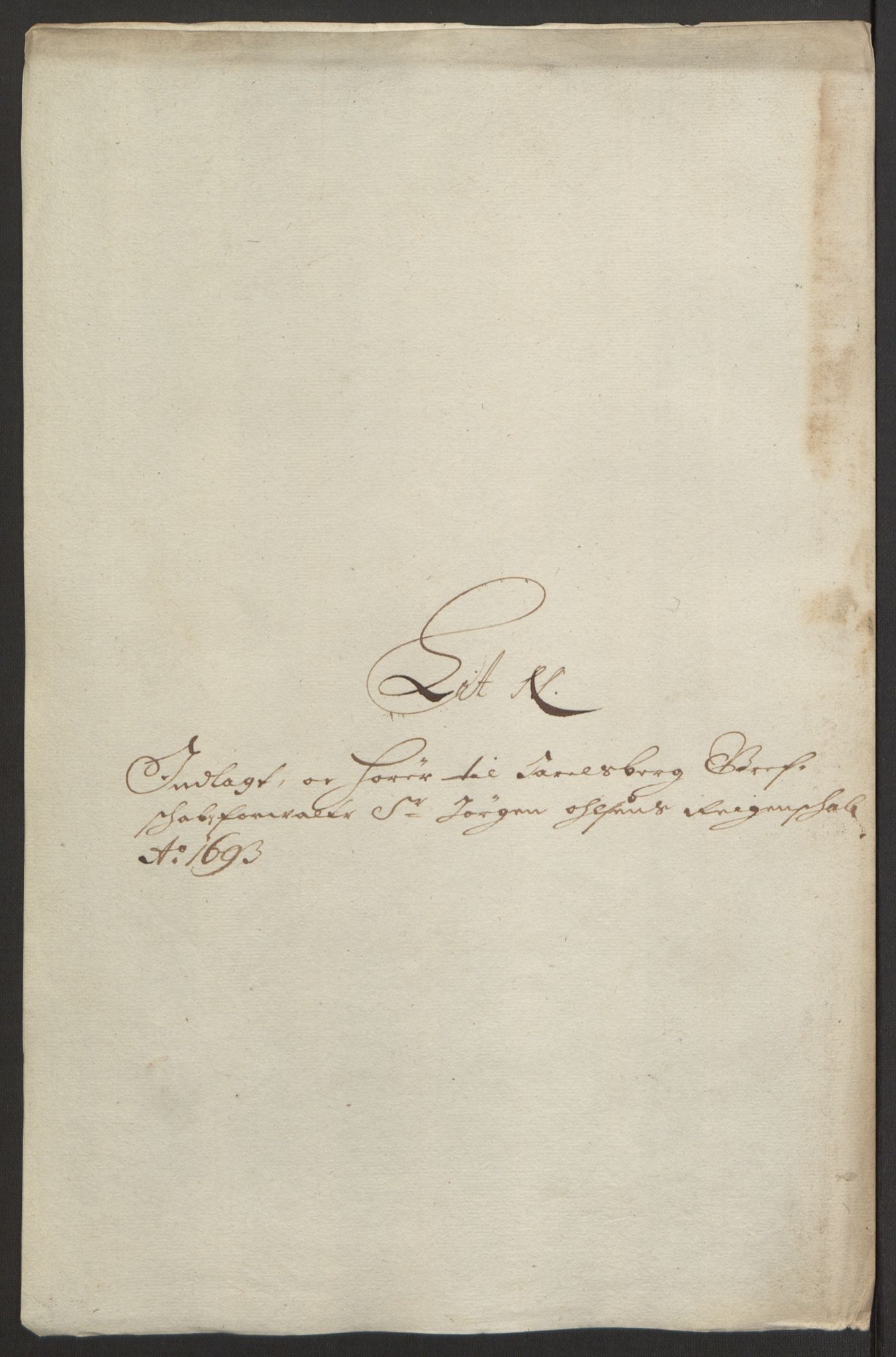 Rentekammeret inntil 1814, Reviderte regnskaper, Fogderegnskap, AV/RA-EA-4092/R32/L1866: Fogderegnskap Jarlsberg grevskap, 1693, p. 384