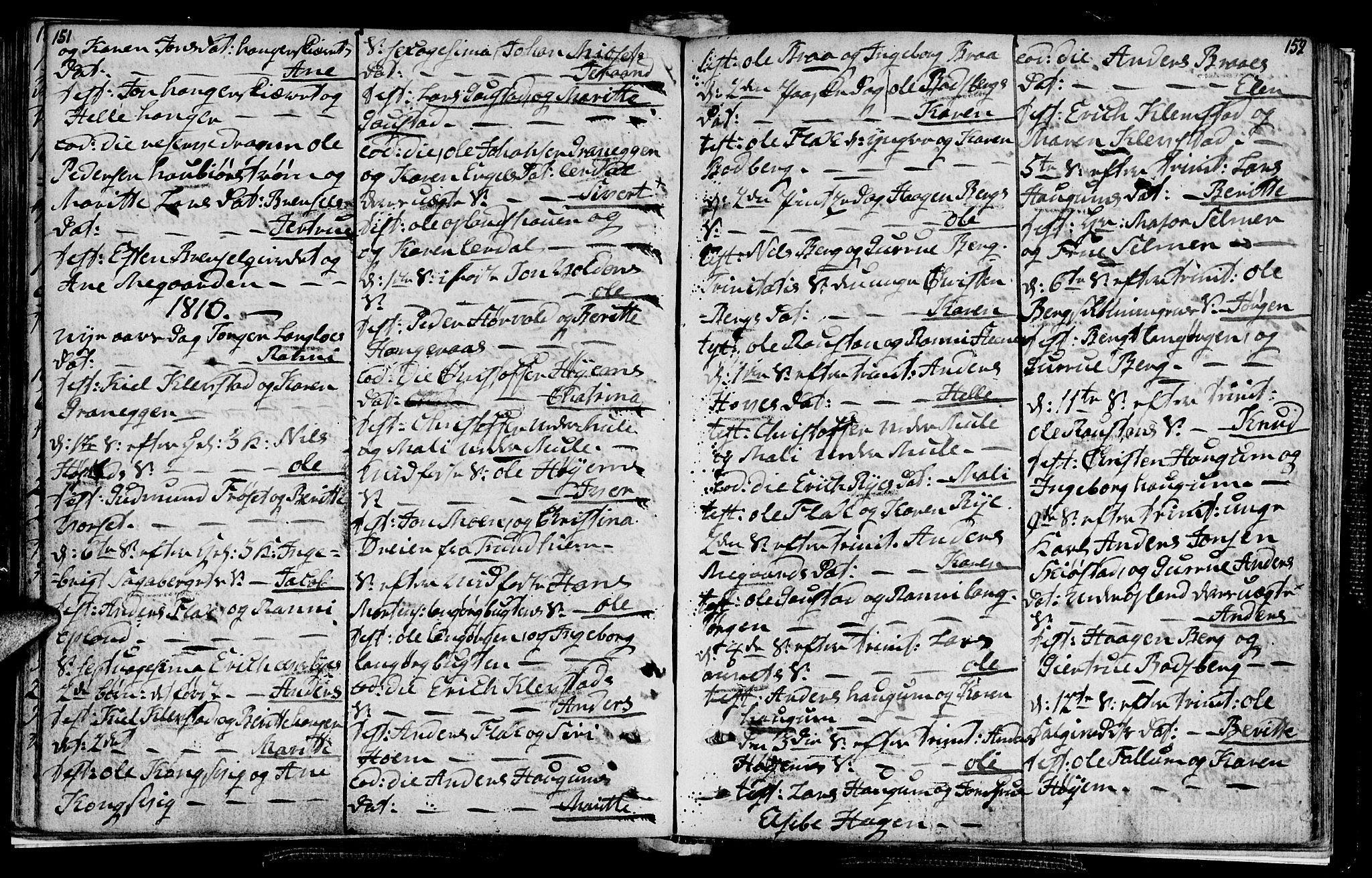 Ministerialprotokoller, klokkerbøker og fødselsregistre - Sør-Trøndelag, SAT/A-1456/612/L0371: Parish register (official) no. 612A05, 1803-1816, p. 151-152