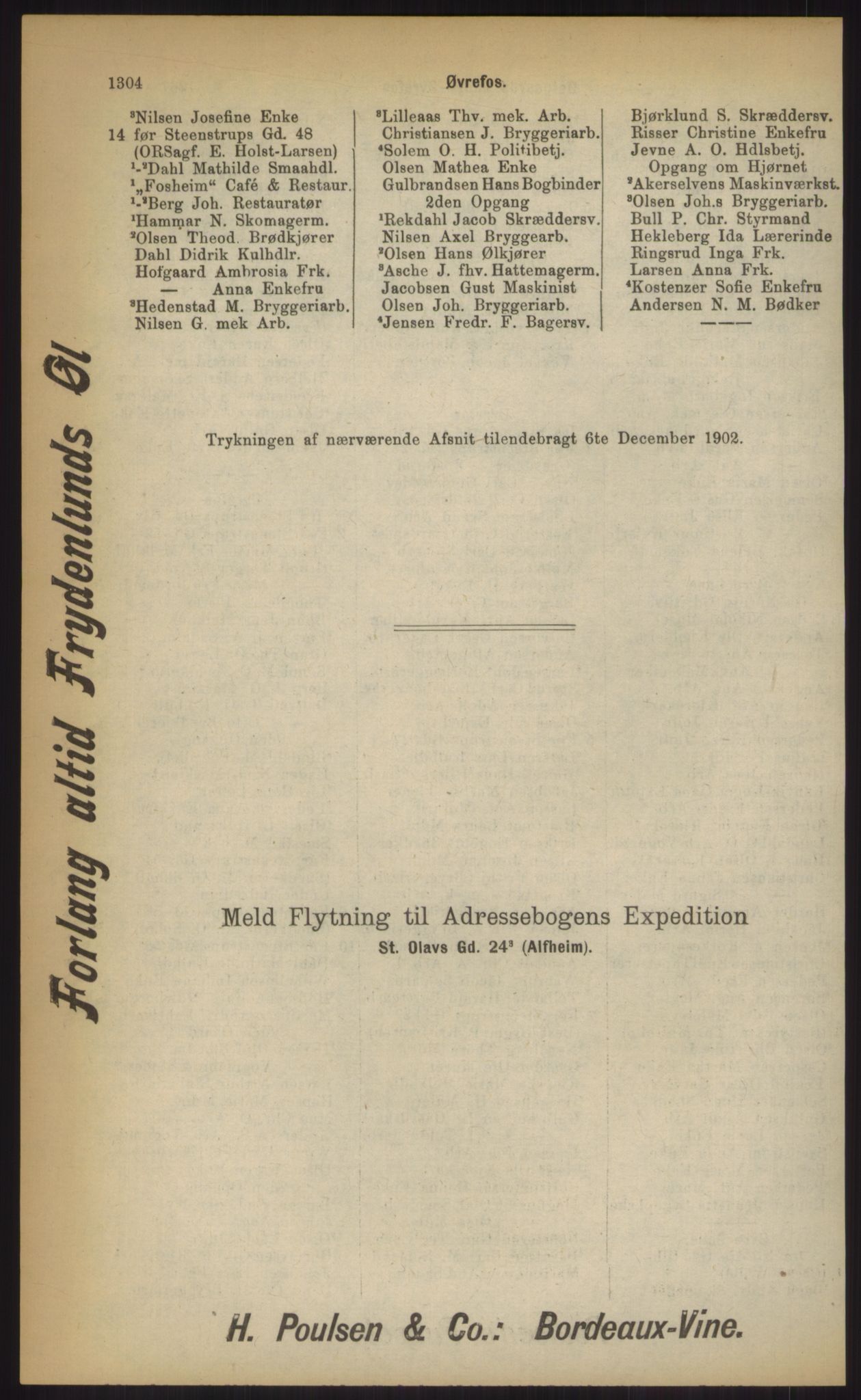 Kristiania/Oslo adressebok, PUBL/-, 1903, p. 1304