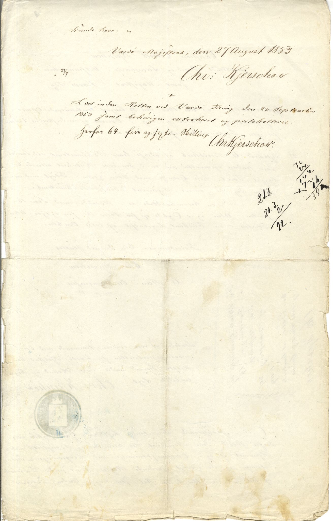 Brodtkorb handel A/S, VAMU/A-0001/Q/Qb/L0001: Skjøter og grunnbrev i Vardø by, 1822-1943, p. 300
