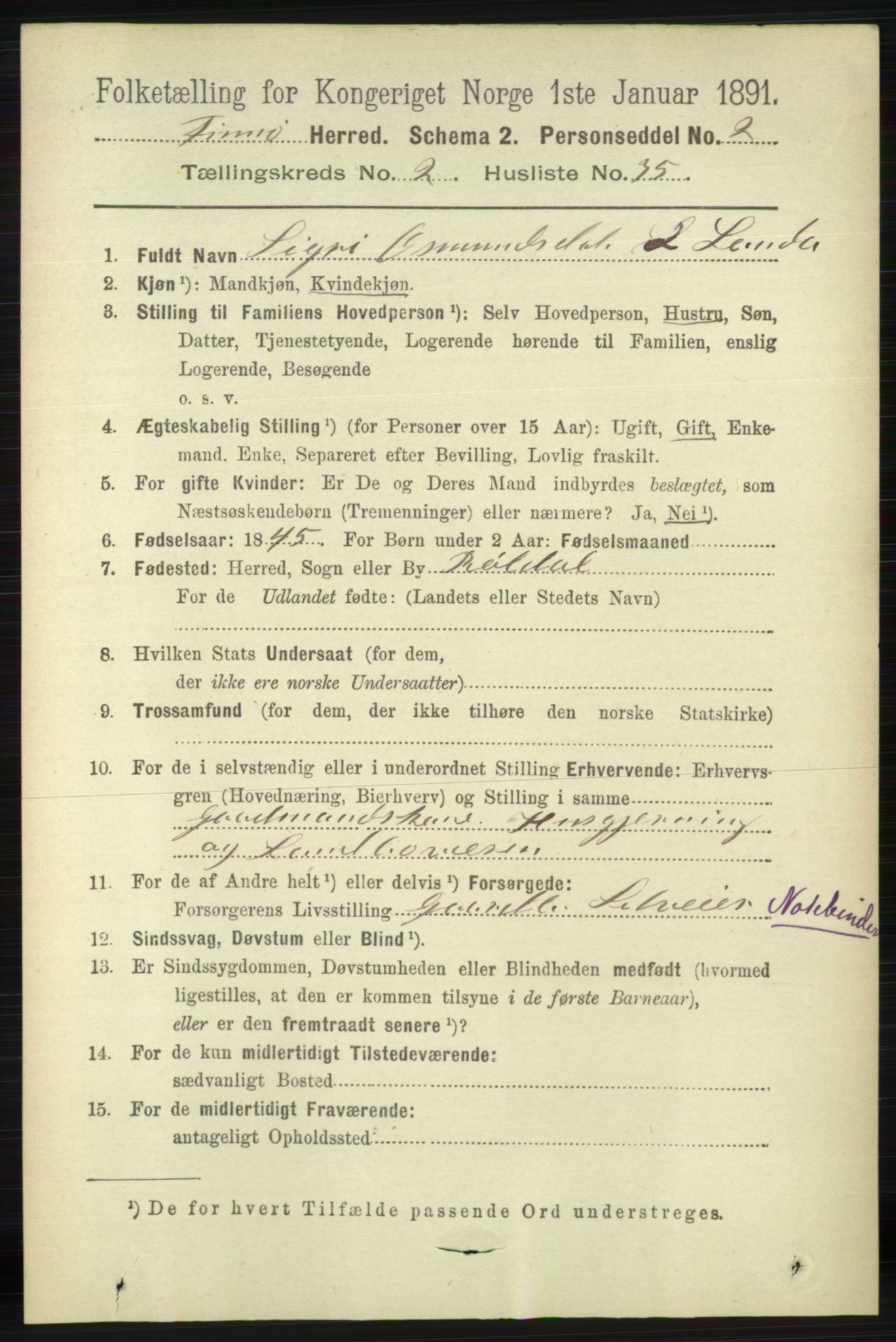 RA, 1891 census for 1141 Finnøy, 1891, p. 403