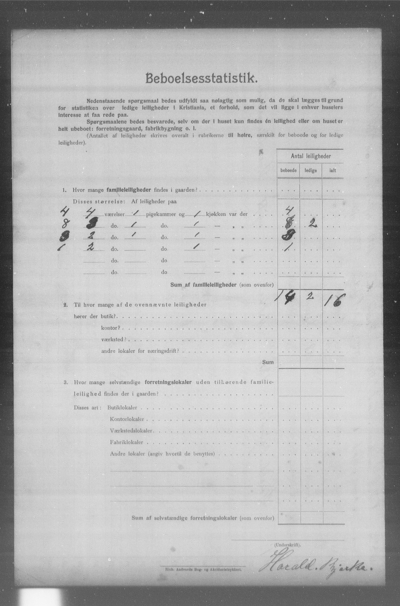 OBA, Municipal Census 1904 for Kristiania, 1904, p. 19957