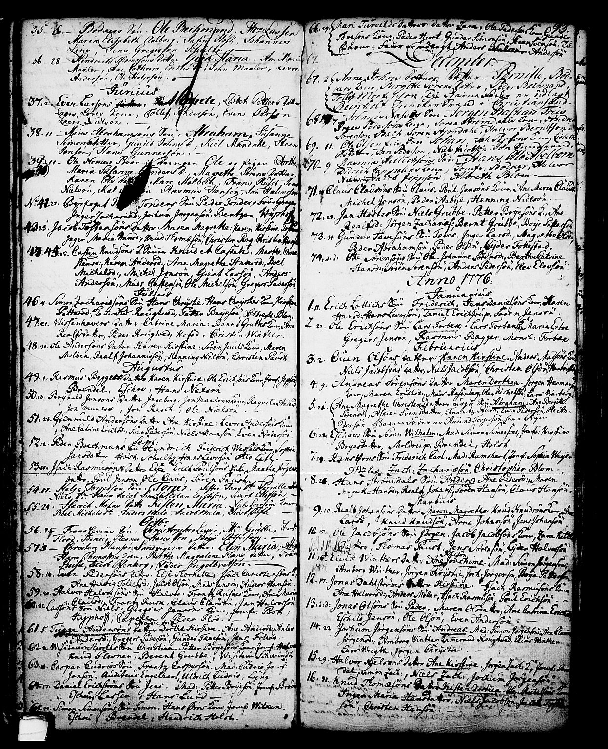 Skien kirkebøker, SAKO/A-302/G/Ga/L0001: Parish register (copy) no. 1, 1756-1791, p. 93