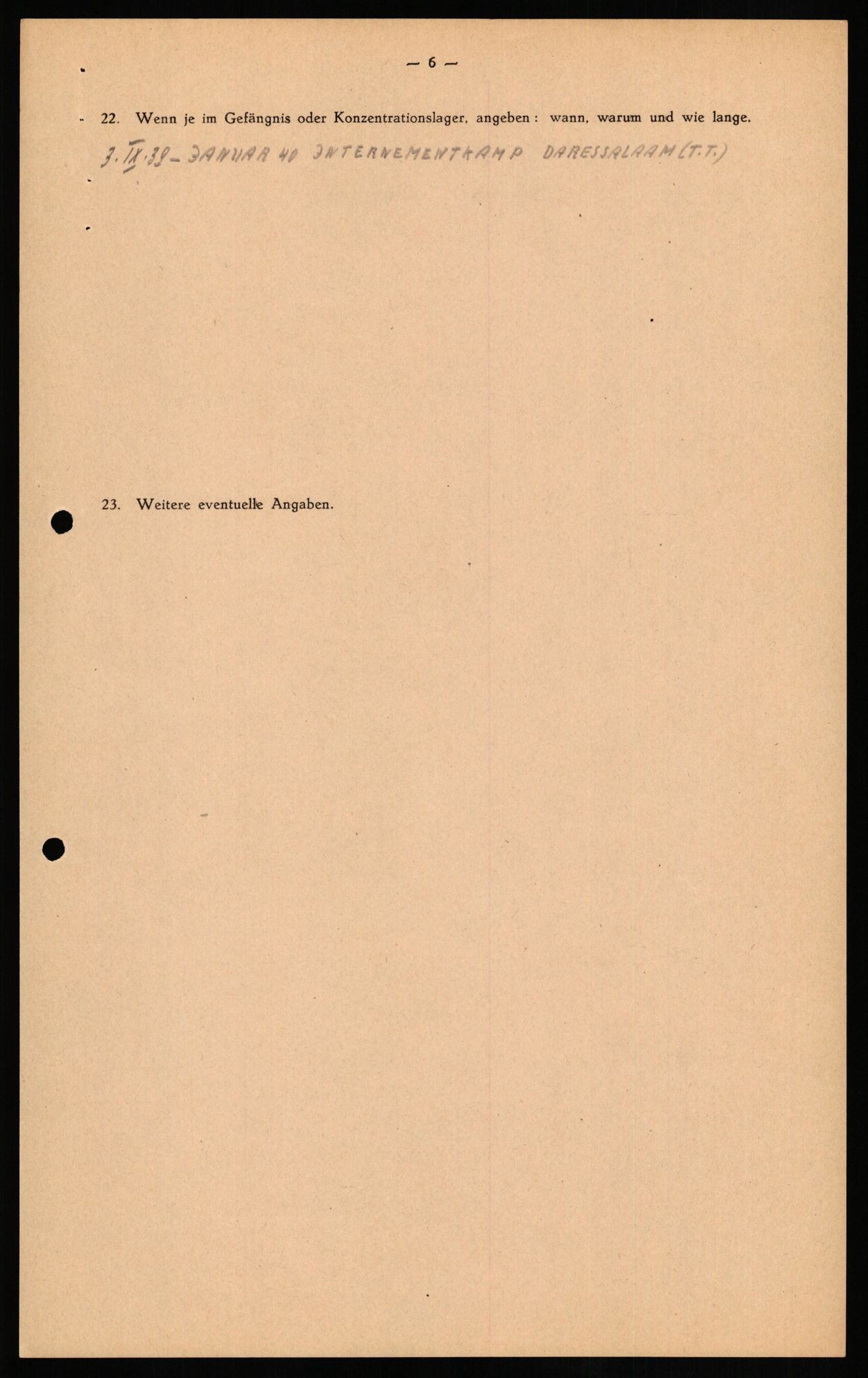 Forsvaret, Forsvarets overkommando II, RA/RAFA-3915/D/Db/L0017: CI Questionaires. Tyske okkupasjonsstyrker i Norge. Tyskere., 1945-1946, p. 342