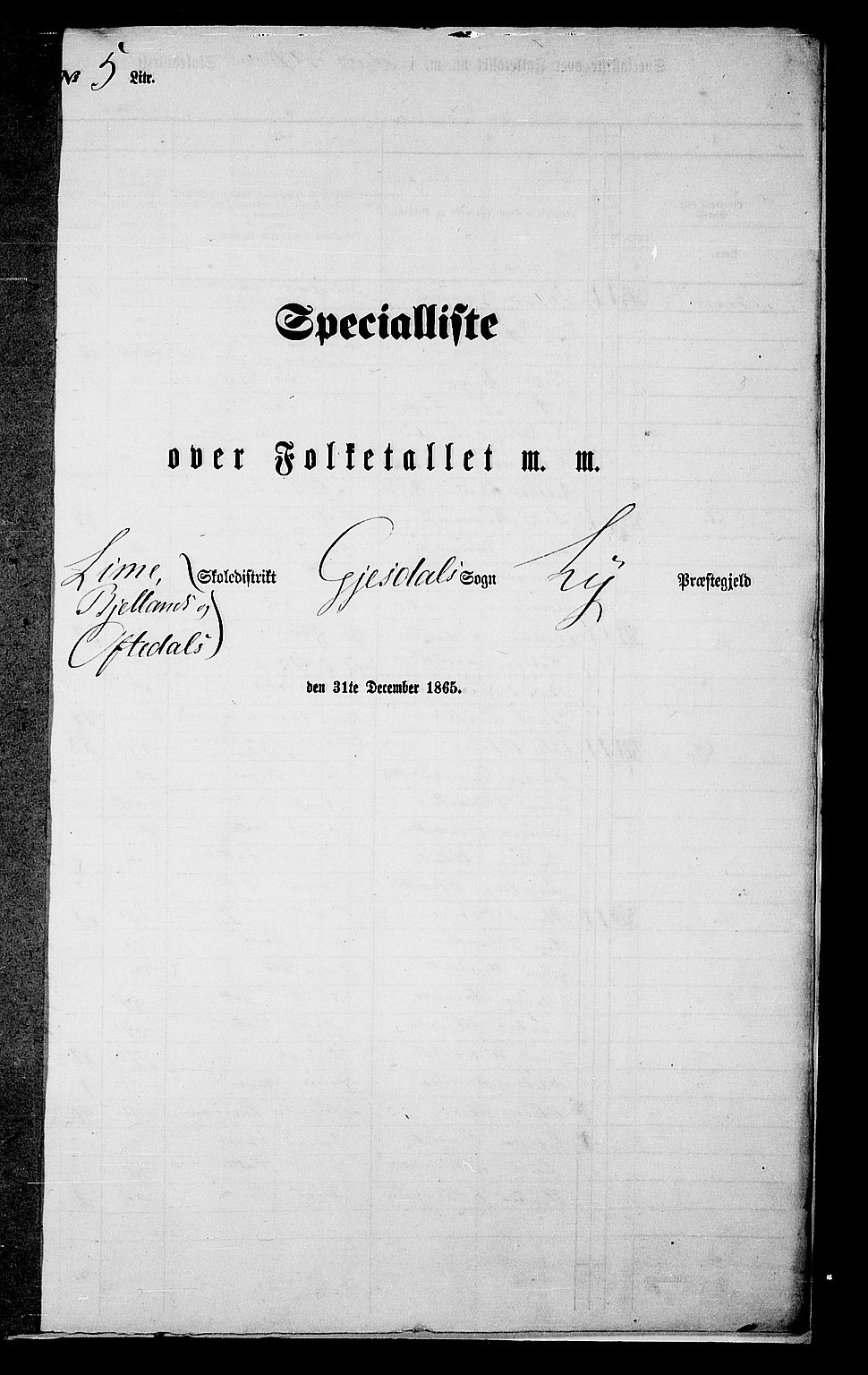RA, 1865 census for Lye, 1865, p. 150