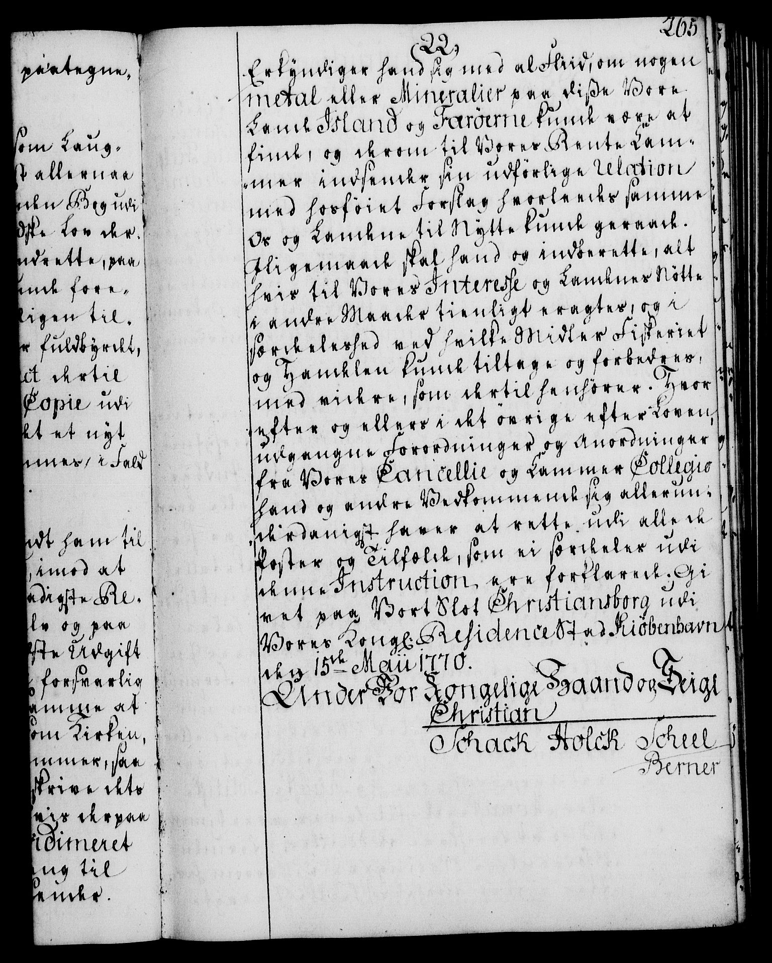 Rentekammeret, Kammerkanselliet, RA/EA-3111/G/Gg/Ggi/L0003: Norsk instruksjonsprotokoll med register (merket RK 53.36), 1751-1775, p. 265