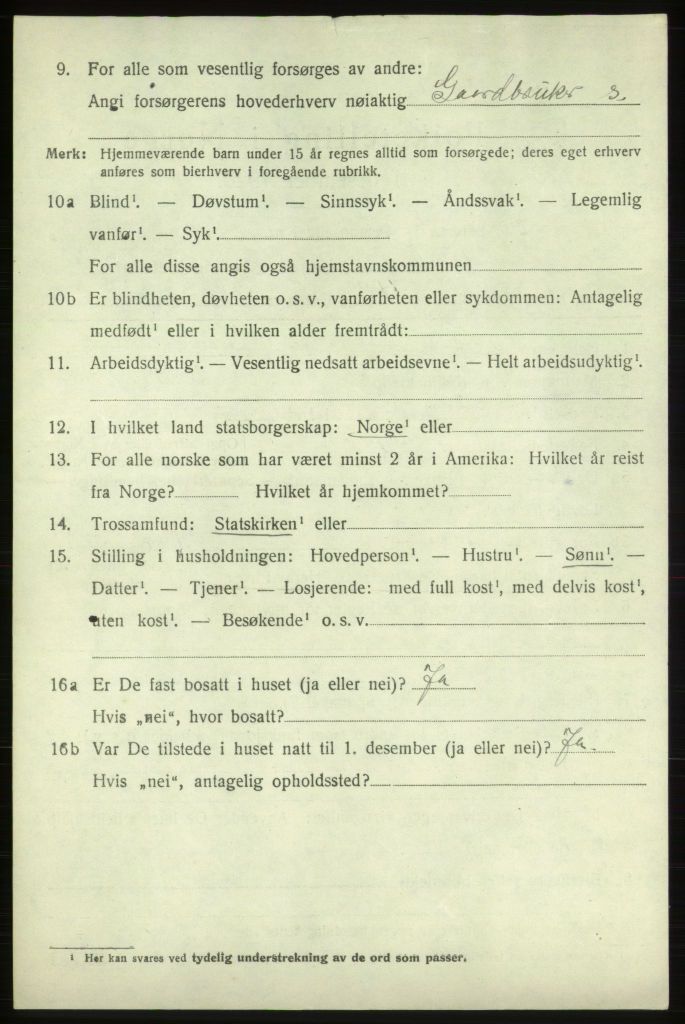 SAB, 1920 census for Vikebygd, 1920, p. 2174
