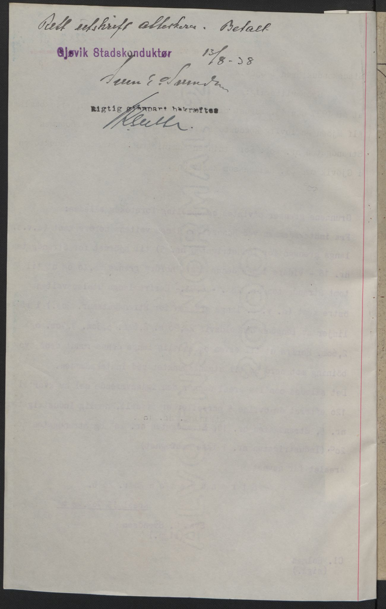 Toten tingrett, SAH/TING-006/H/Hb/Hbc/L0004: Mortgage book no. Hbc-04, 1938-1938, Diary no: : 2282/1938