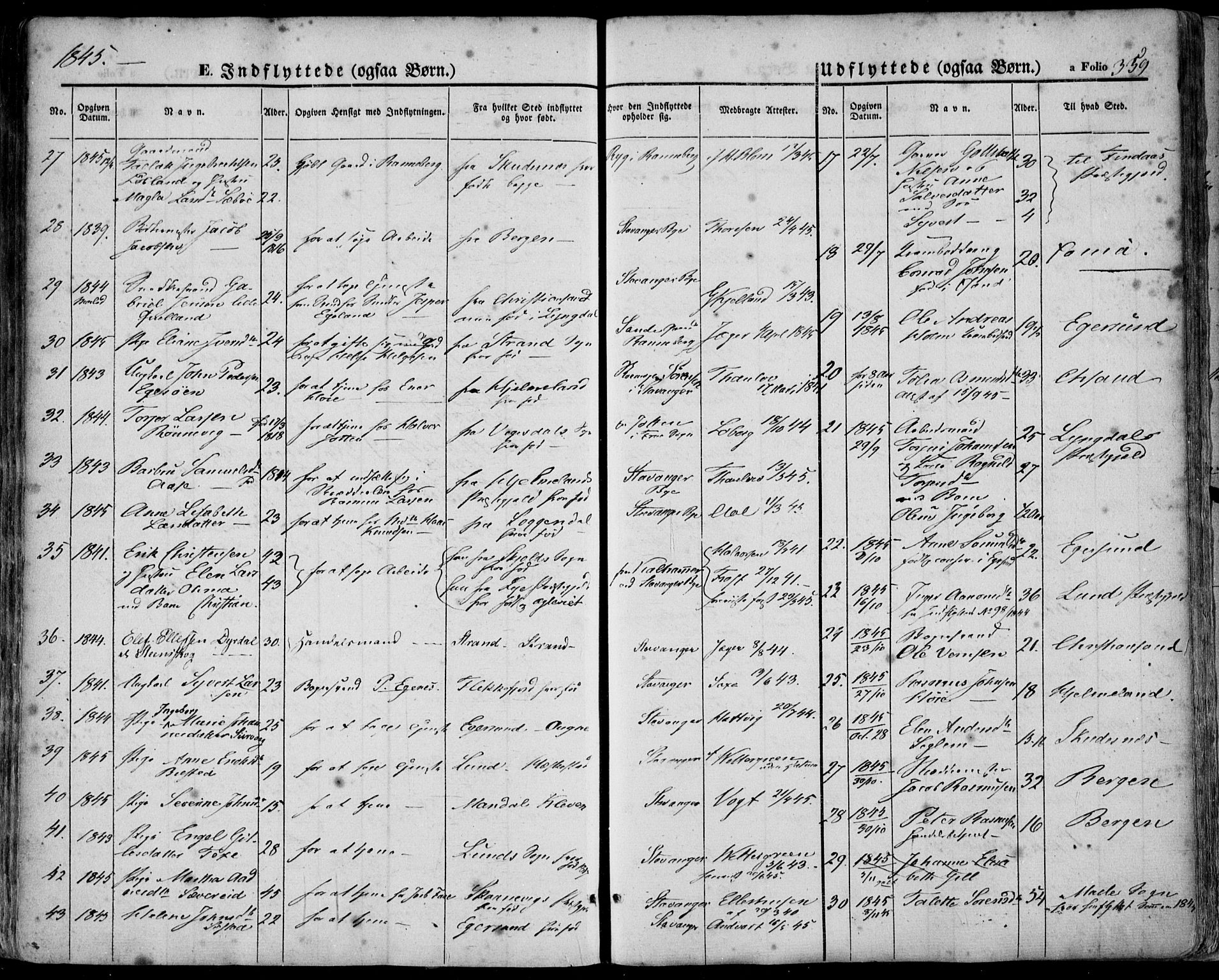 Domkirken sokneprestkontor, AV/SAST-A-101812/001/30/30BA/L0016: Parish register (official) no. A 15, 1844-1854, p. 359