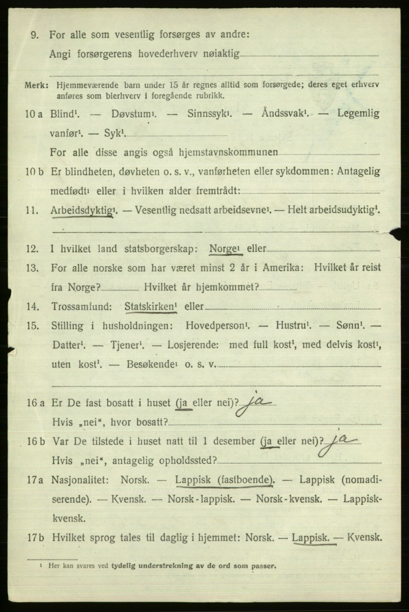 SATØ, 1920 census for Alta, 1920, p. 6042