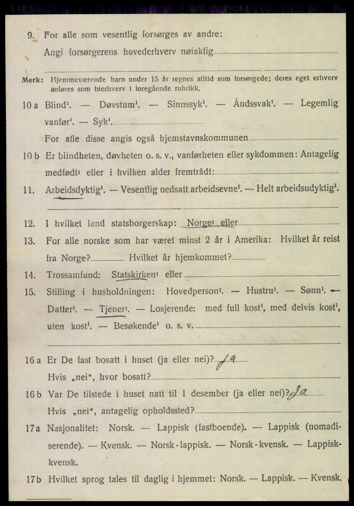 SAT, 1920 census for Brønnøy, 1920, p. 5873