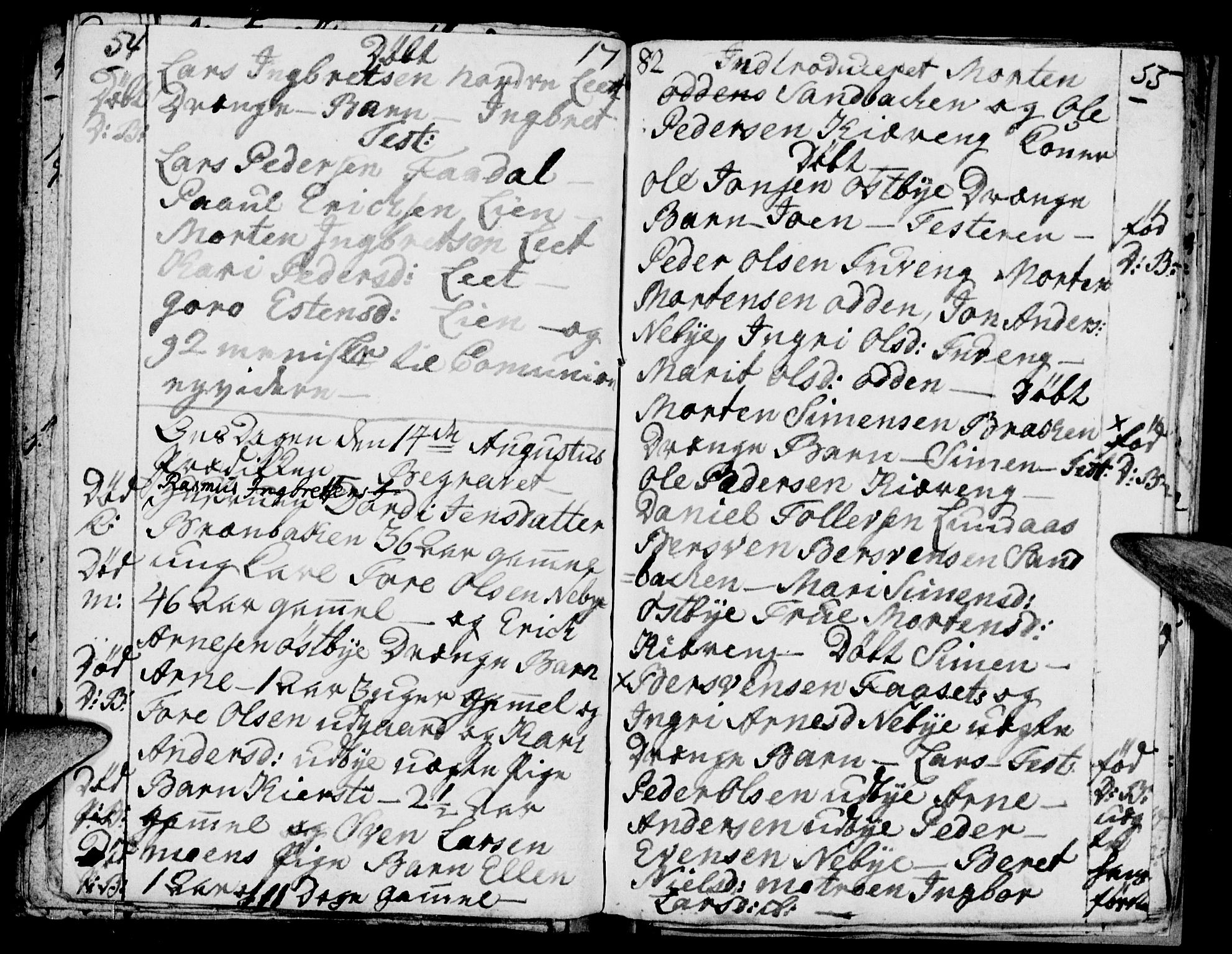 Tynset prestekontor, AV/SAH-PREST-058/H/Ha/Haa/L0012: Parish register (official) no. 12, 1780-1784, p. 54-55