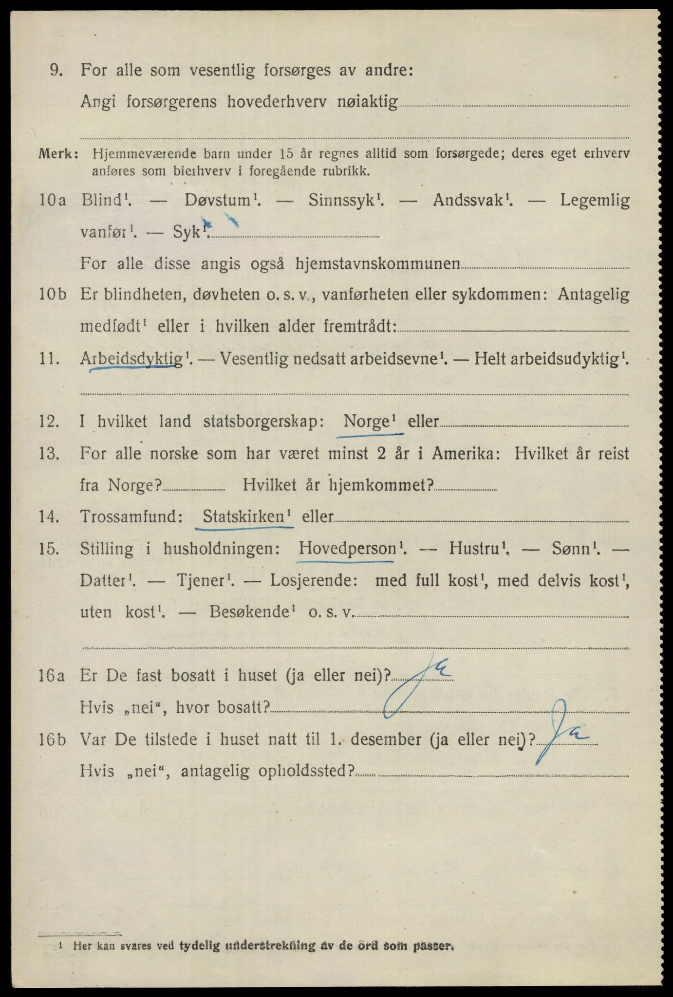 SAO, 1920 census for Ullensaker, 1920, p. 8826