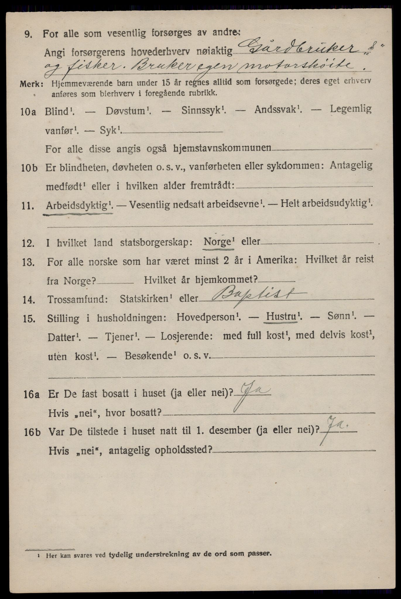 SAST, 1920 census for Eigersund, 1920, p. 1662