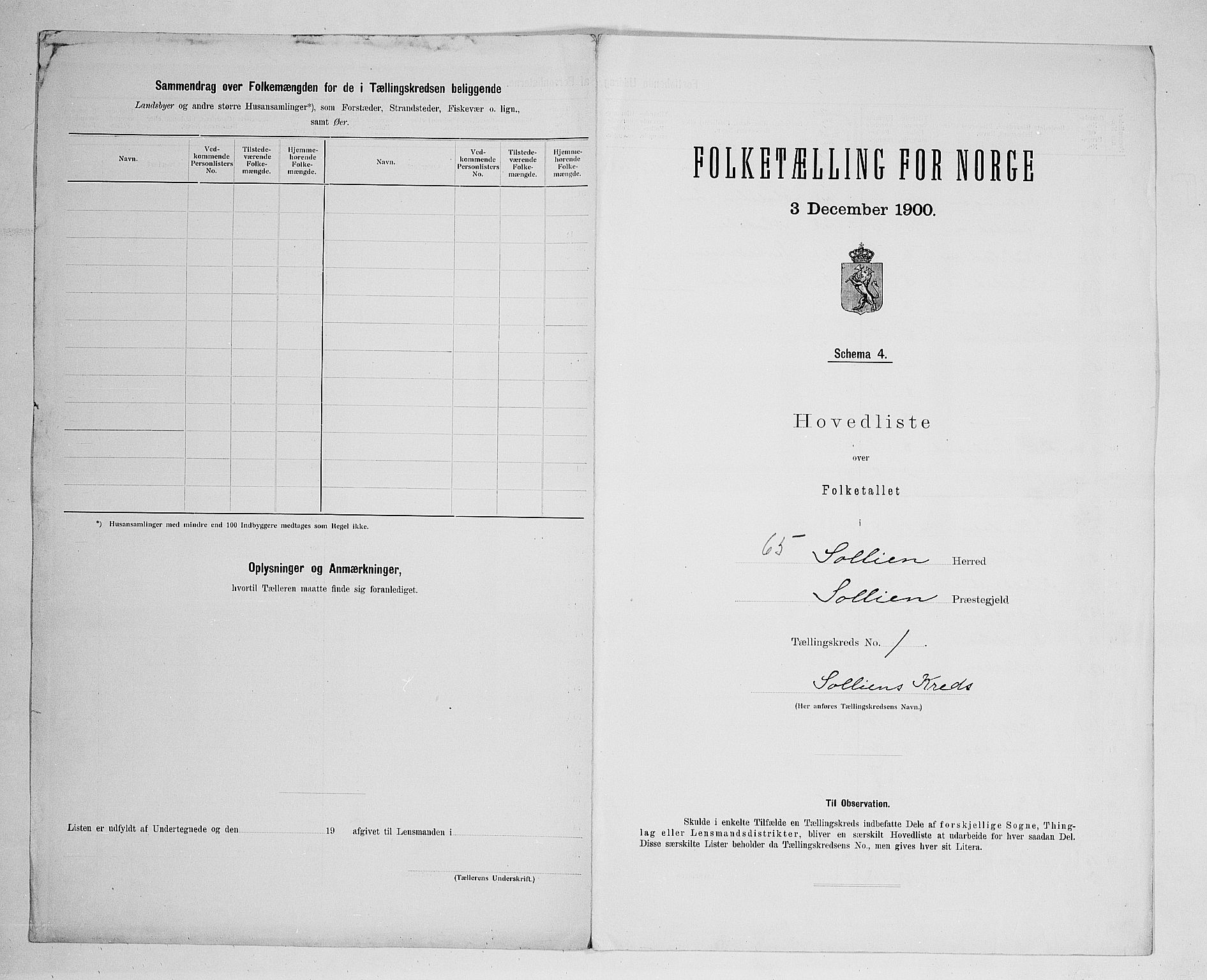 SAH, 1900 census for Sollia, 1900, p. 8