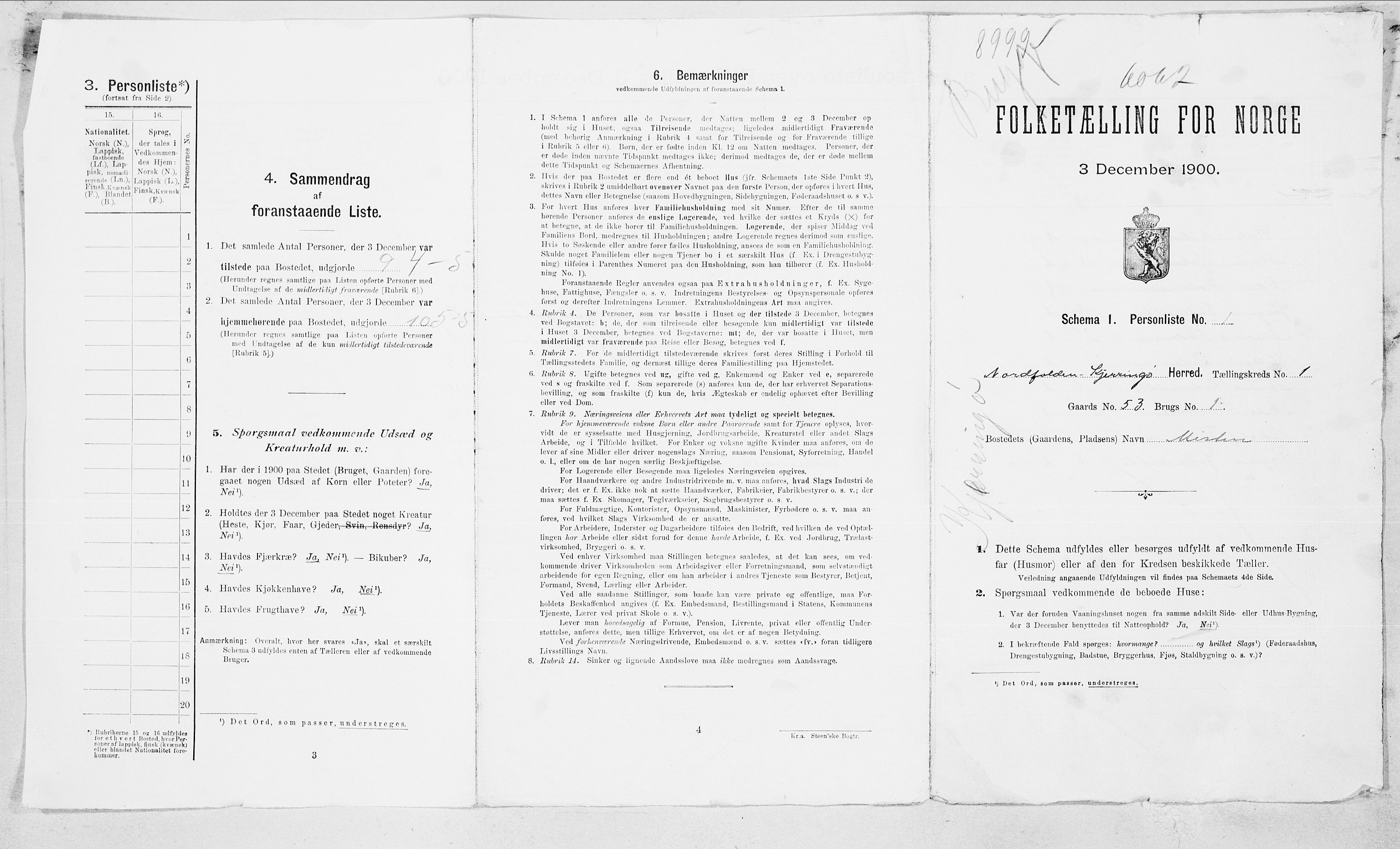 SAT, 1900 census for Nordfold-Kjerringøy, 1900, p. 18