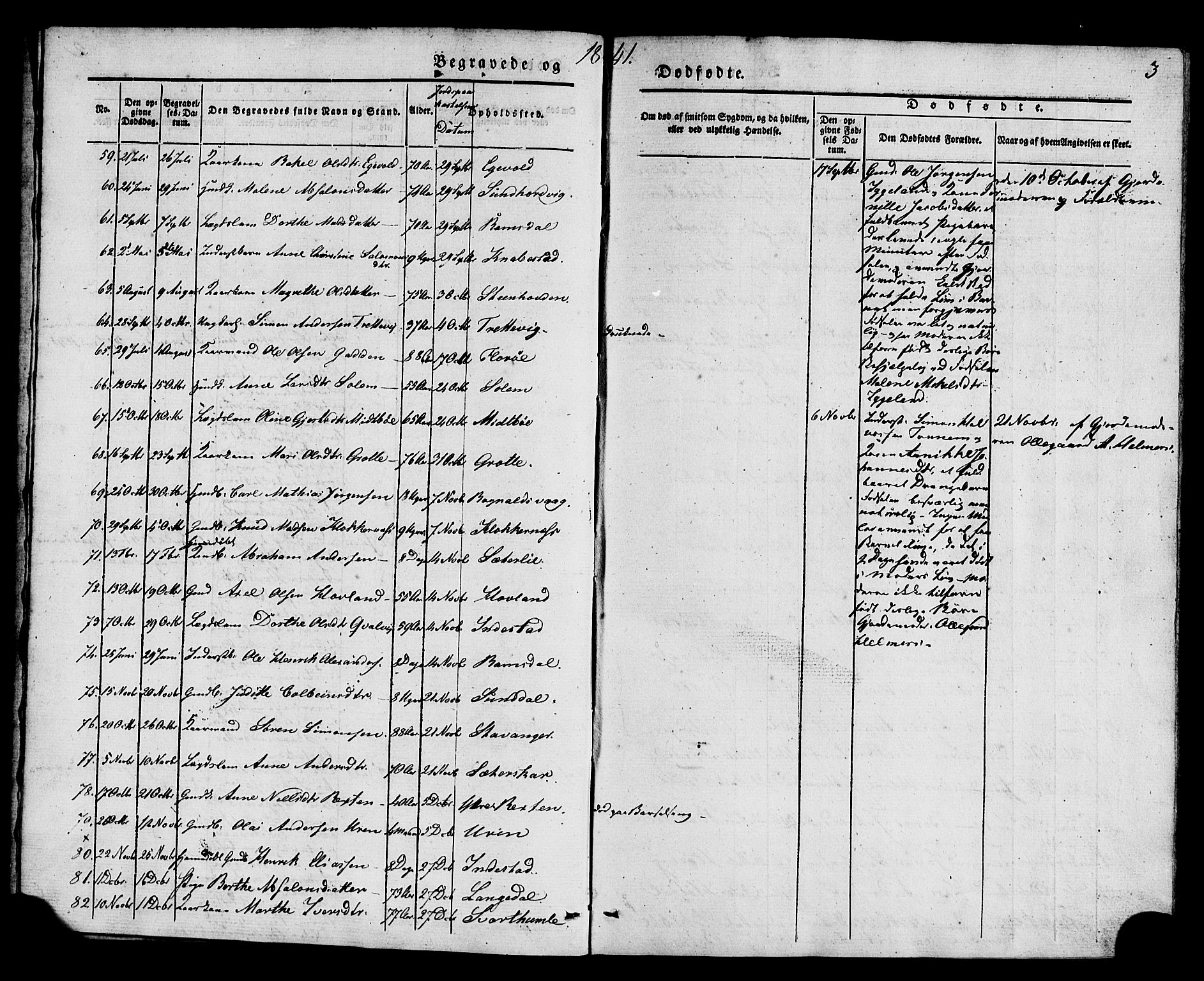 Kinn sokneprestembete, AV/SAB-A-80801/H/Haa/Haaa/L0011: Parish register (official) no. A 11, 1841-1855, p. 3