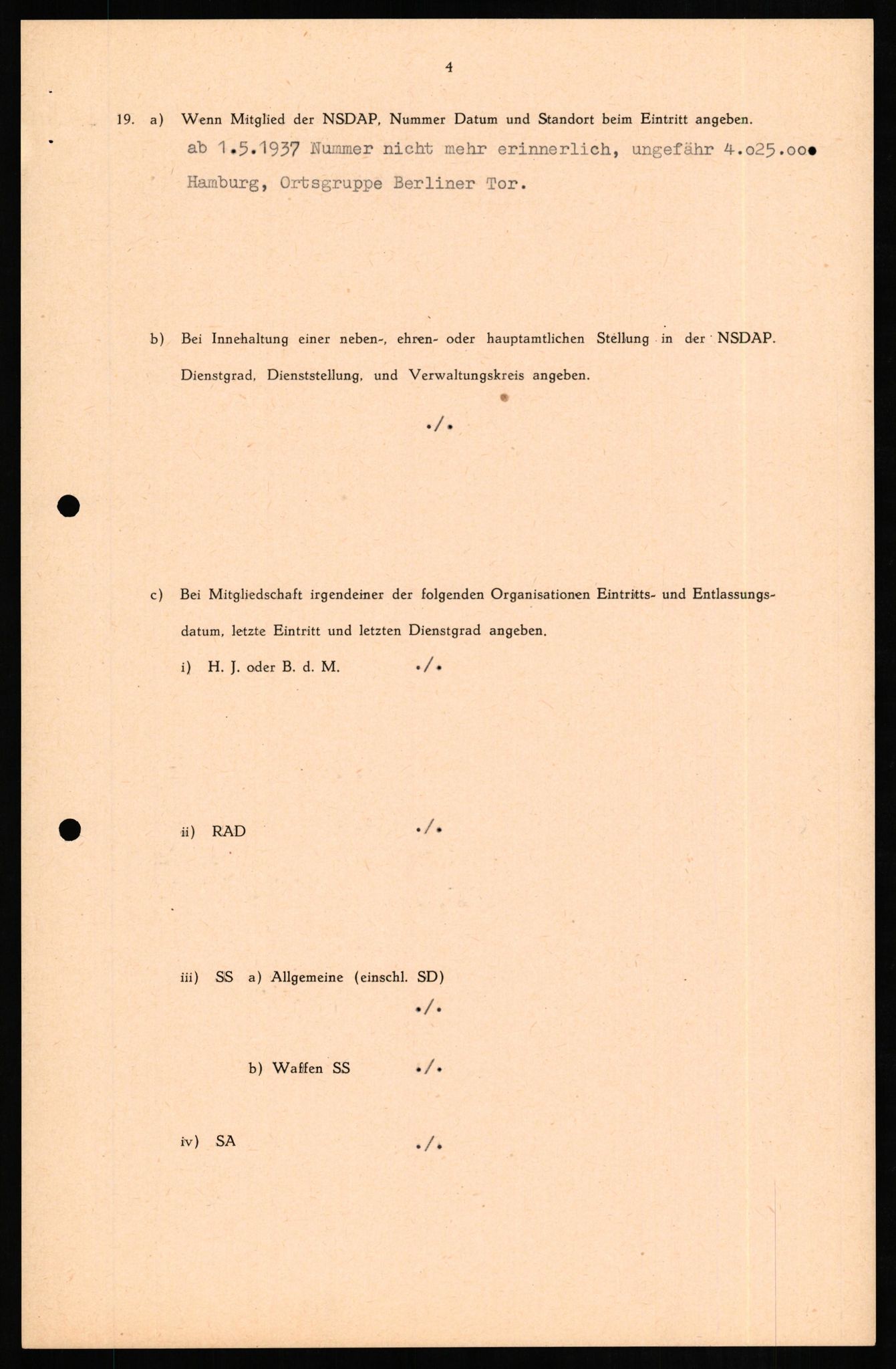 Forsvaret, Forsvarets overkommando II, AV/RA-RAFA-3915/D/Db/L0012: CI Questionaires. Tyske okkupasjonsstyrker i Norge. Tyskere., 1945-1946, p. 253