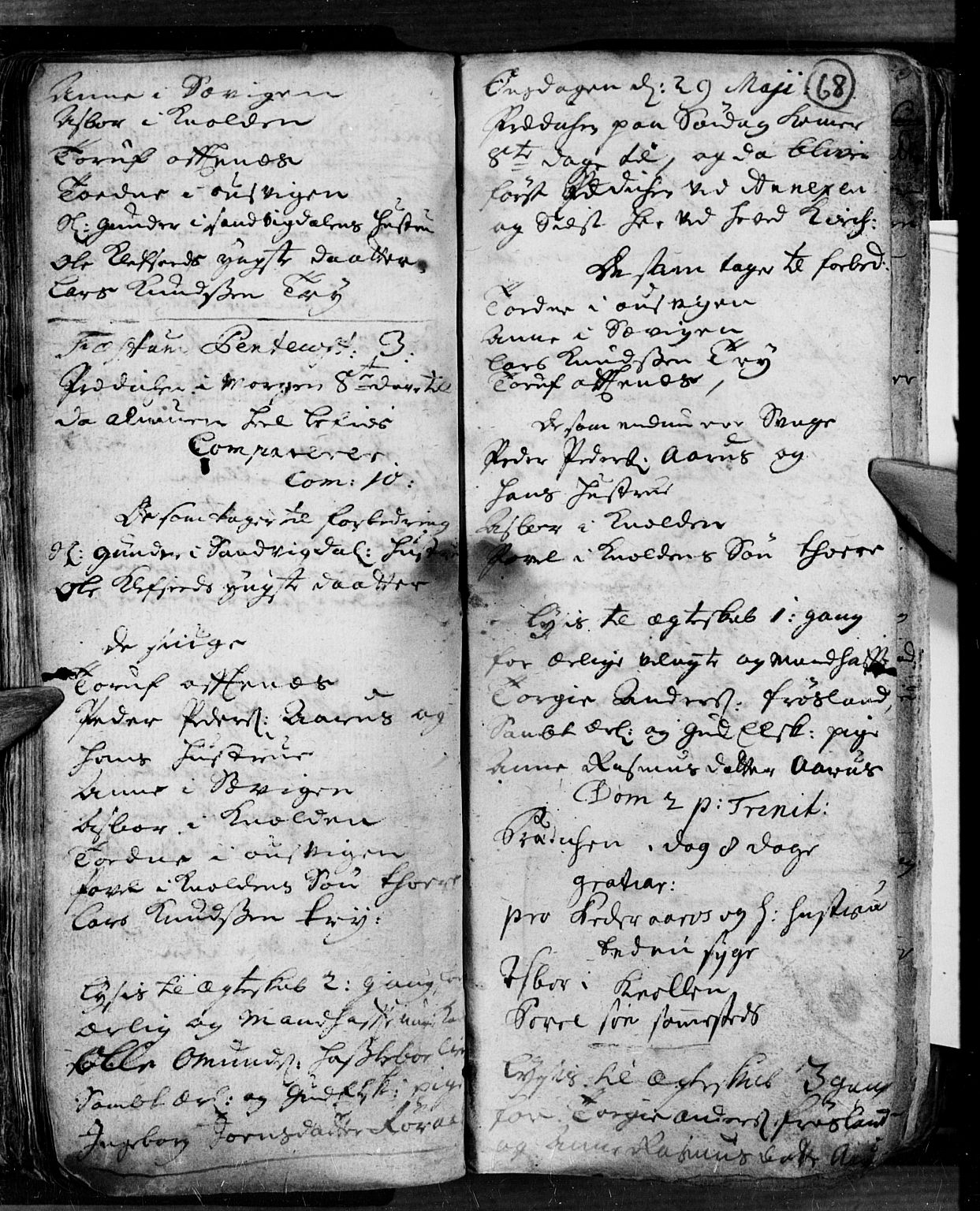 Søgne sokneprestkontor, AV/SAK-1111-0037/F/Fa/Fab/L0001: Parish register (official) no. A 1, 1716-1740, p. 68