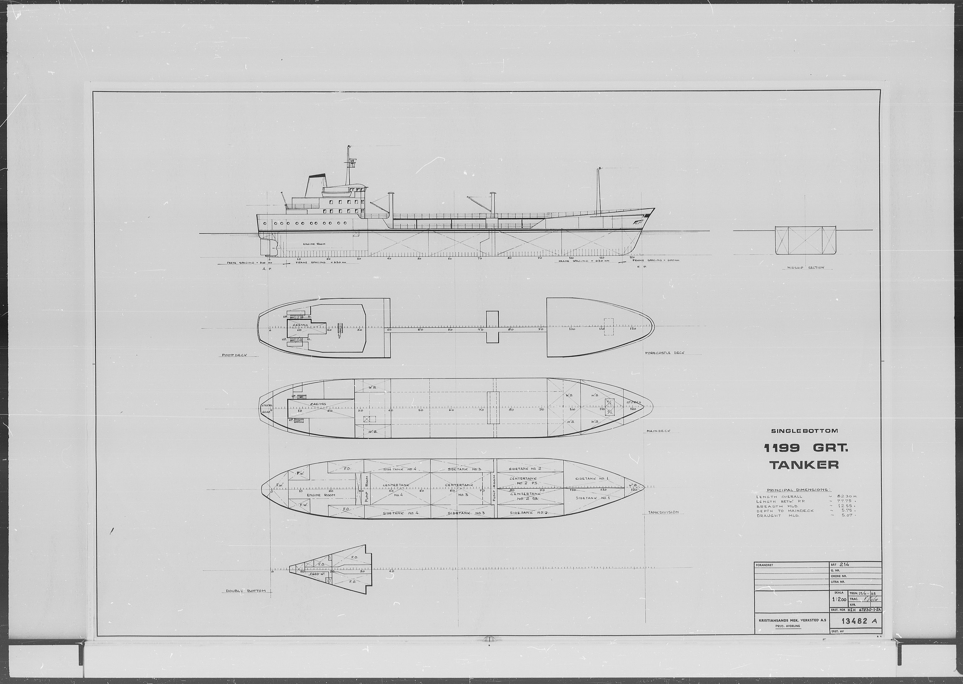 Kristiansand Mekaniske Verksted, AV/SAK-D/0612/G/Ga/L0007: 36 mm mikrofilmruller, reprofoto av skipstegninger, byggenr. 211-222, p. 4